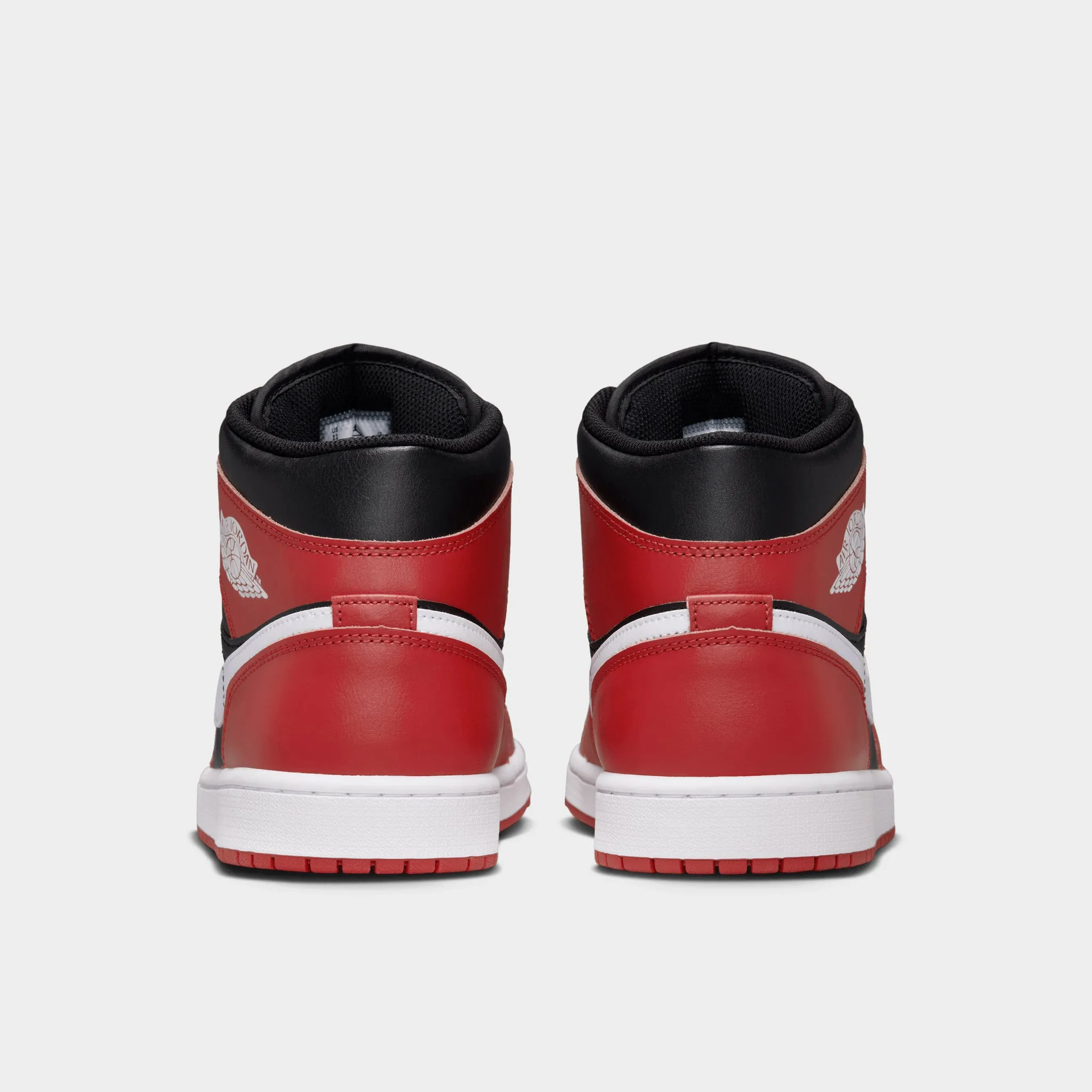 Mens Jordan Jordan 1 Mid Black / White - Gym Red