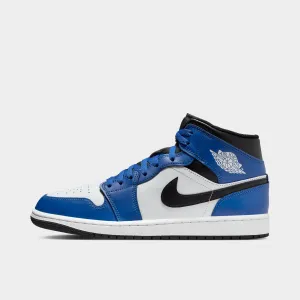Mens Jordan Jordan 1 Mid Game Royal / Black - White