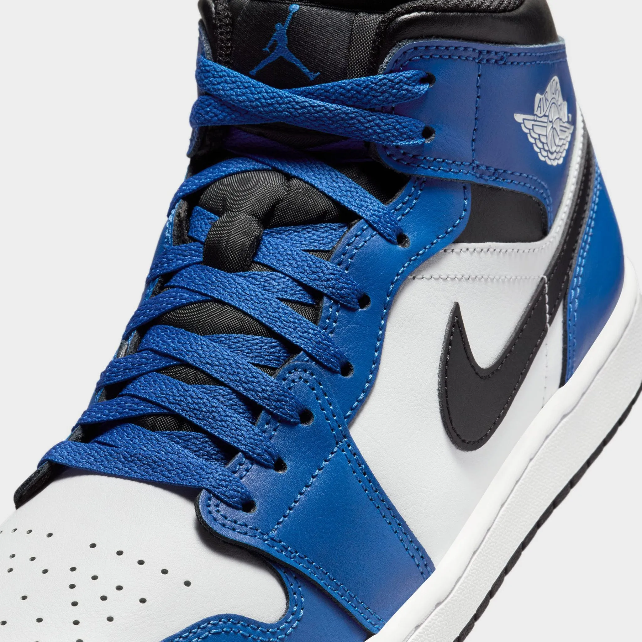 Mens Jordan Jordan 1 Mid Game Royal / Black - White