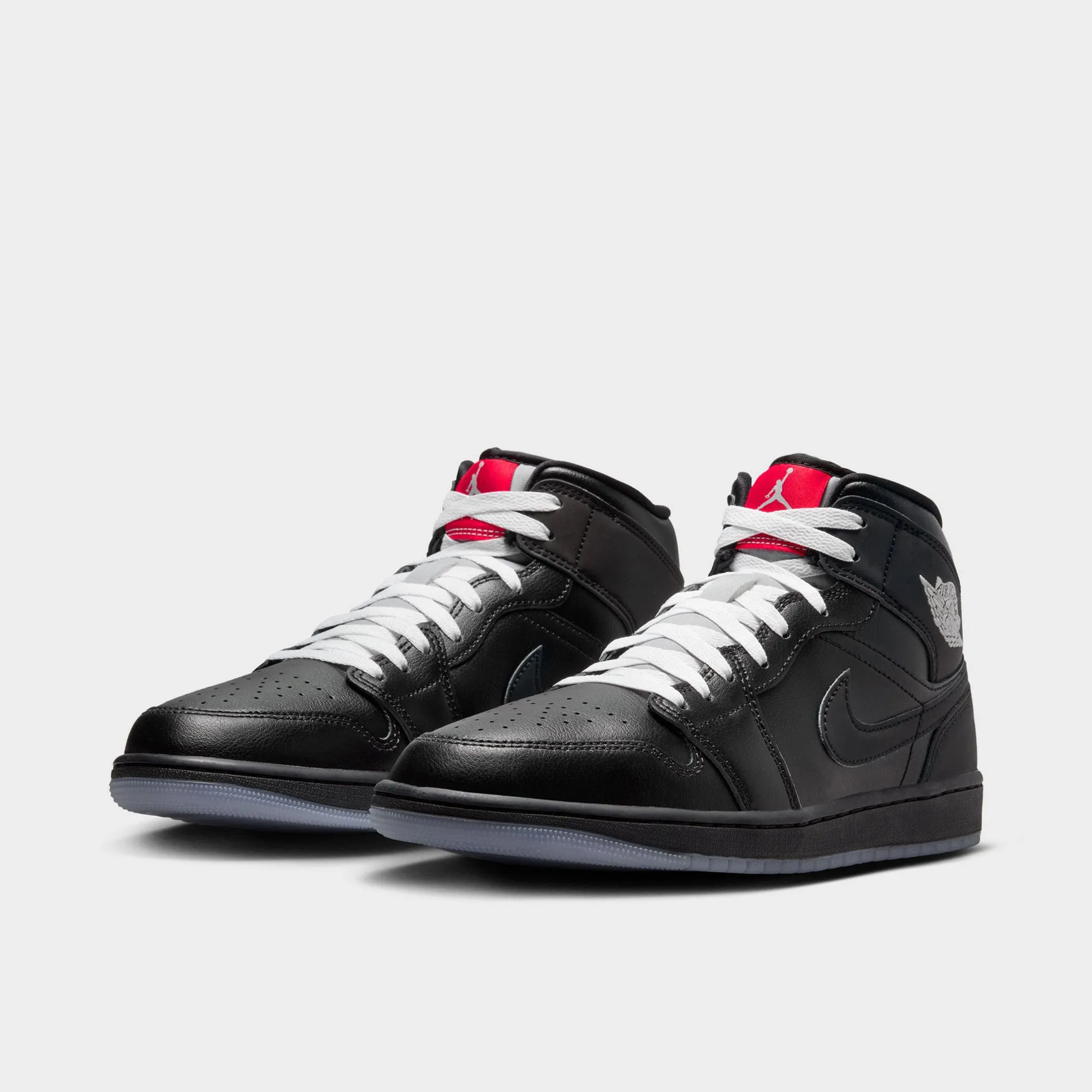 Mens Jordan Jordan 1 Mid SE Black / Black - White