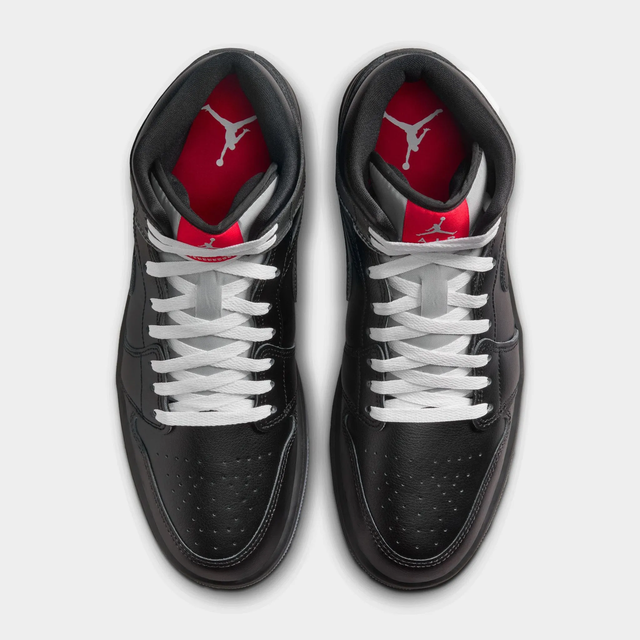 Mens Jordan Jordan 1 Mid SE Black / Black - White