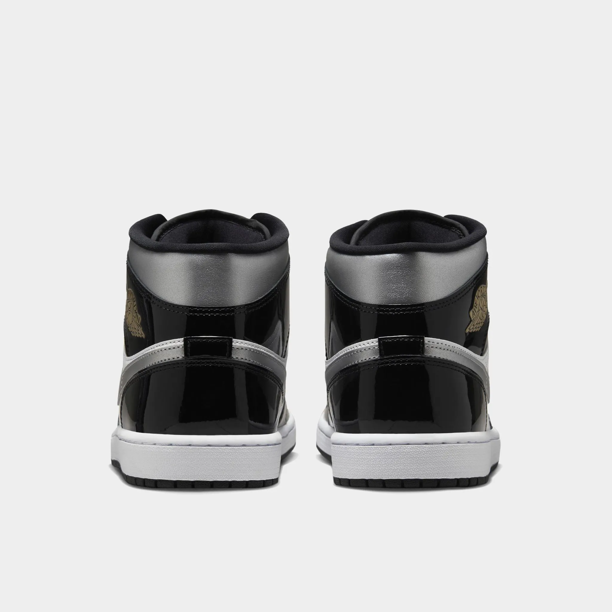 Mens Jordan Jordan 1 Mid SE Black / Metallic Silver - White