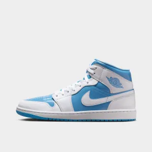 Mens Jordan Jordan 1 Mid SE White / Legend Blue