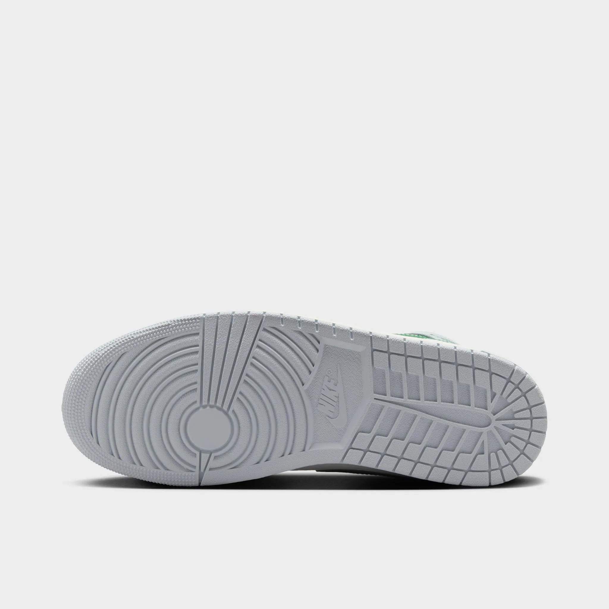 Mens Jordan Jordan 1 Mid Summit White / Pine Green - Pure Platinum