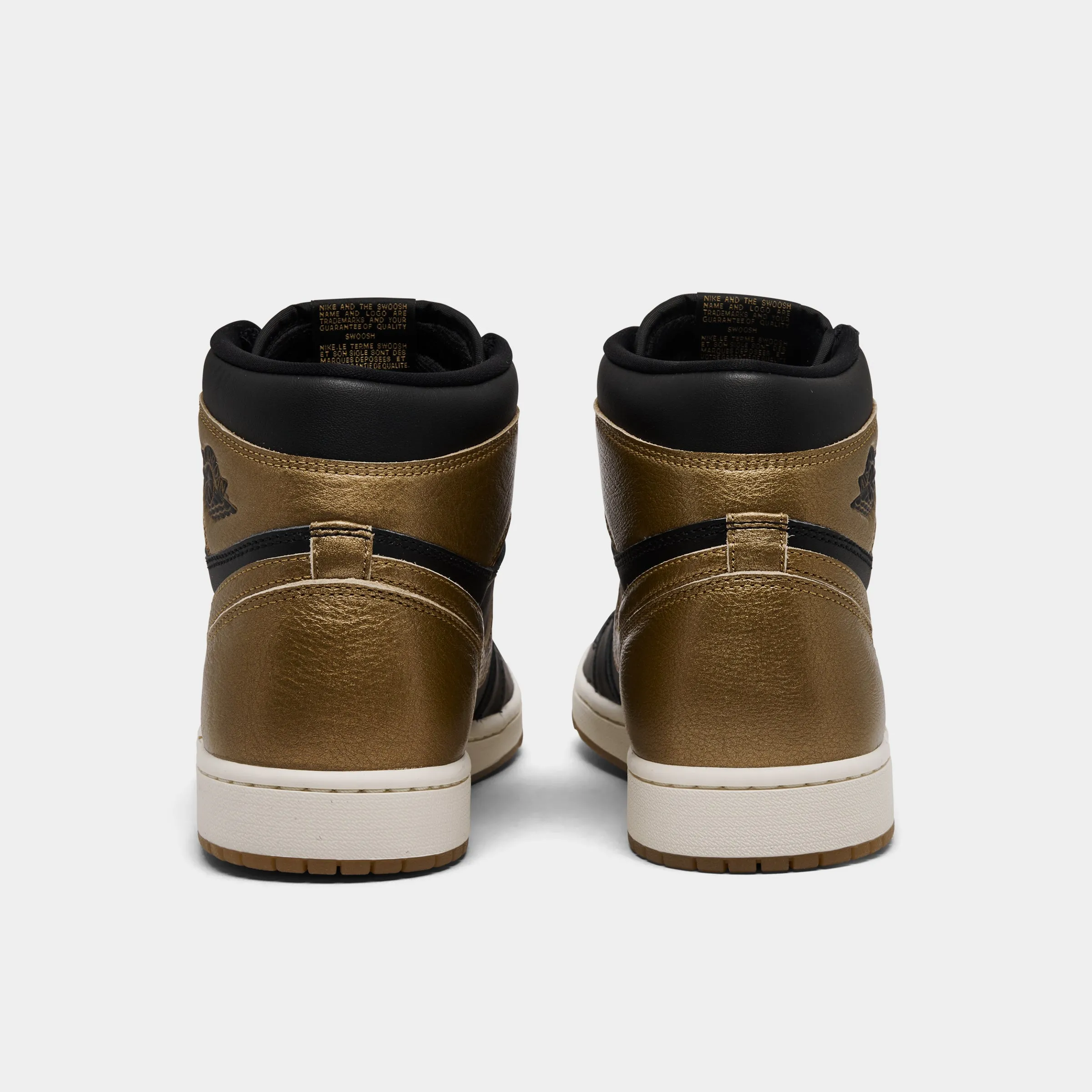 Mens Jordan Jordan 1 Retro High OG Black / Metallic Gold - Sail