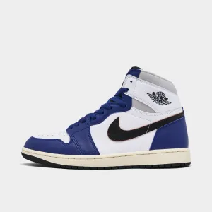 Mens Jordan Jordan 1 Retro High OG White / Black / Neutral Grey - Deep Royal Blue