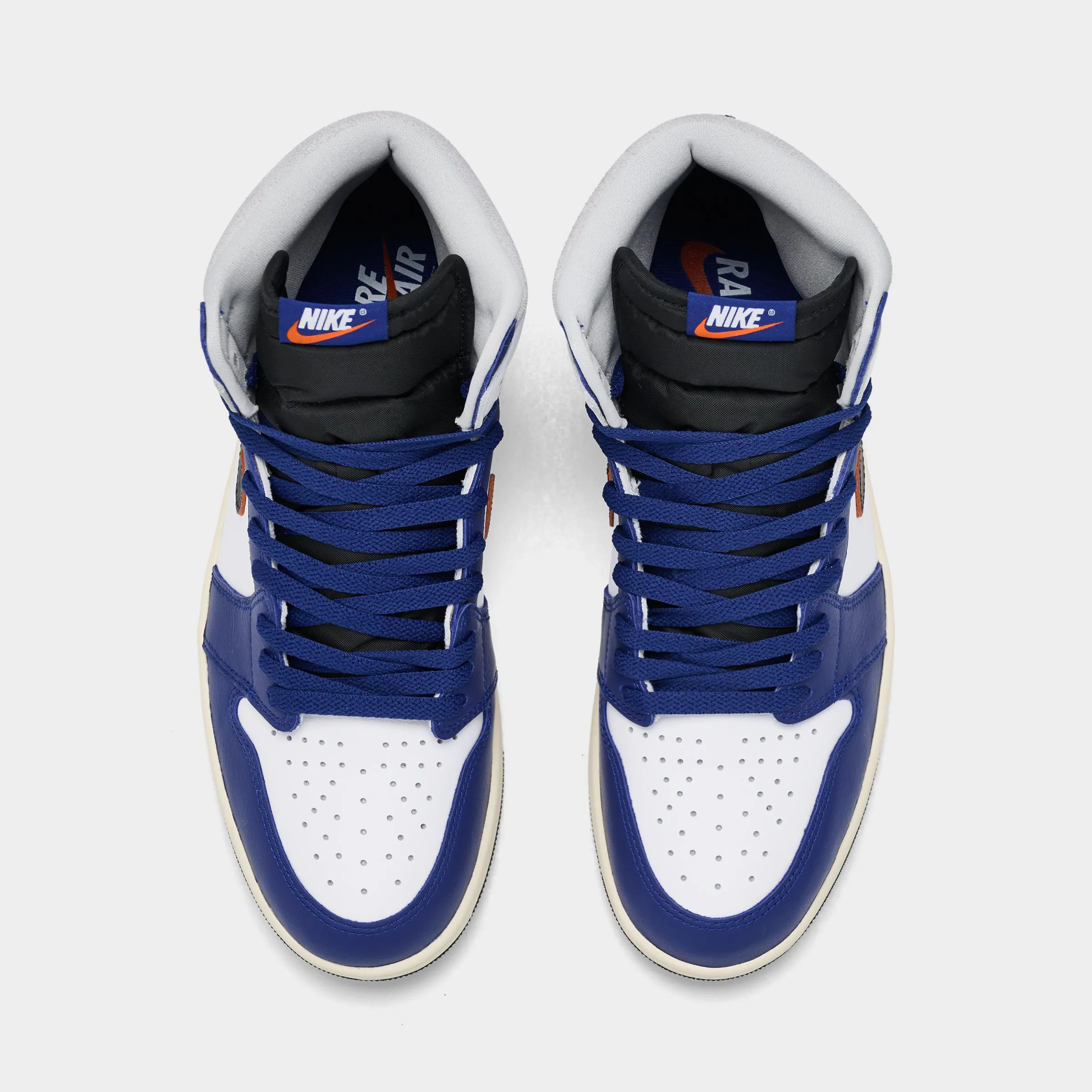 Mens Jordan Jordan 1 Retro High OG White / Black / Neutral Grey - Deep Royal Blue