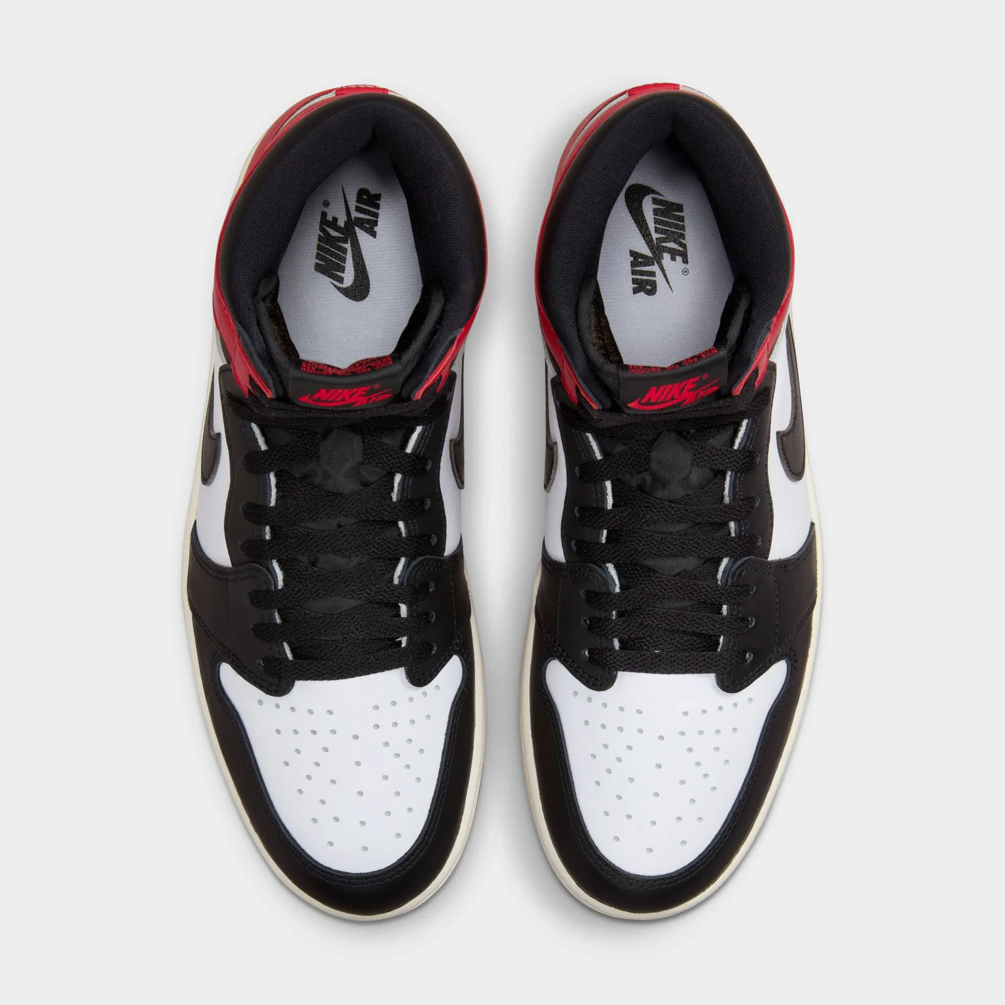 Mens Jordan Jordan 1 Retro High OG White / Black - Varsity Red