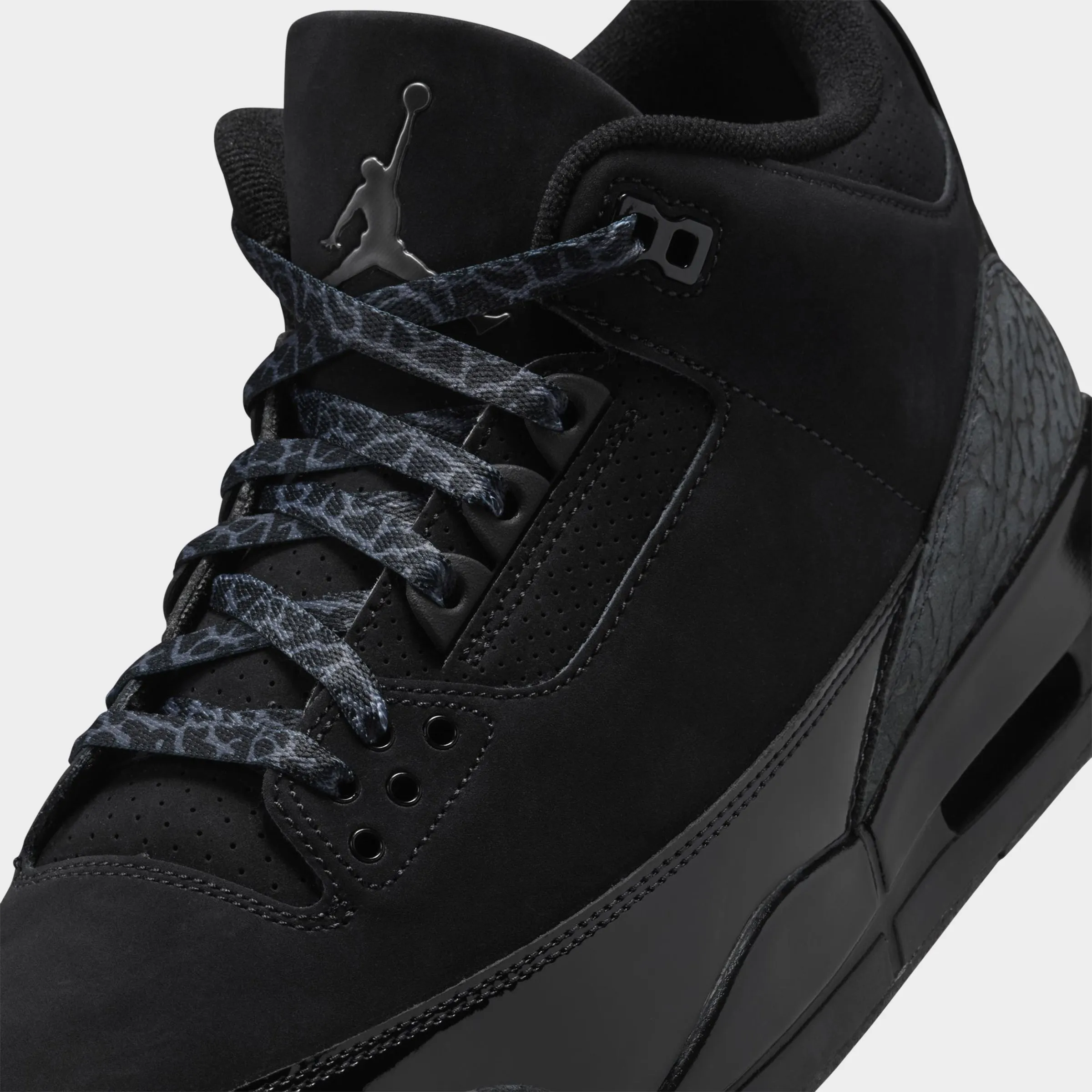 Mens Jordan Jordan 3 Retro Black / Dark Charcoal - White