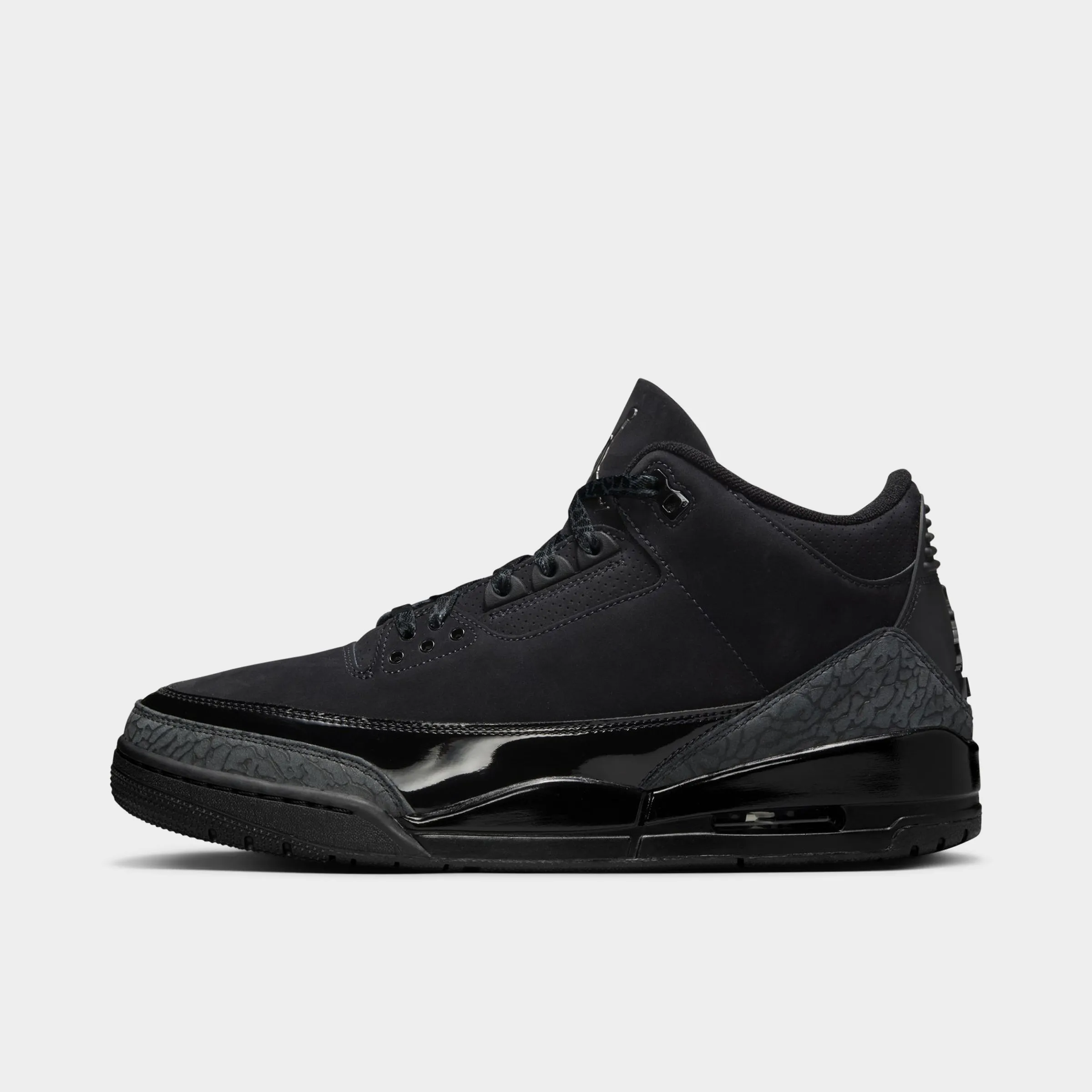 Mens Jordan Jordan 3 Retro Black / Dark Charcoal - White
