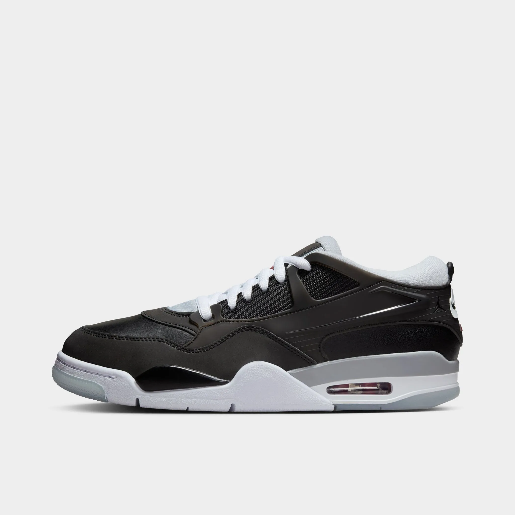 Mens Jordan Jordan 4 RM PRM Black / Fire Red - Wolf Grey
