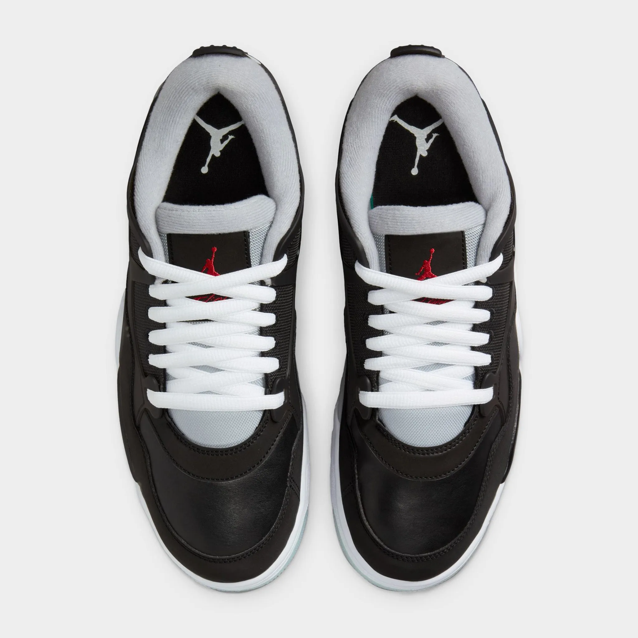 Mens Jordan Jordan 4 RM PRM Black / Fire Red - Wolf Grey