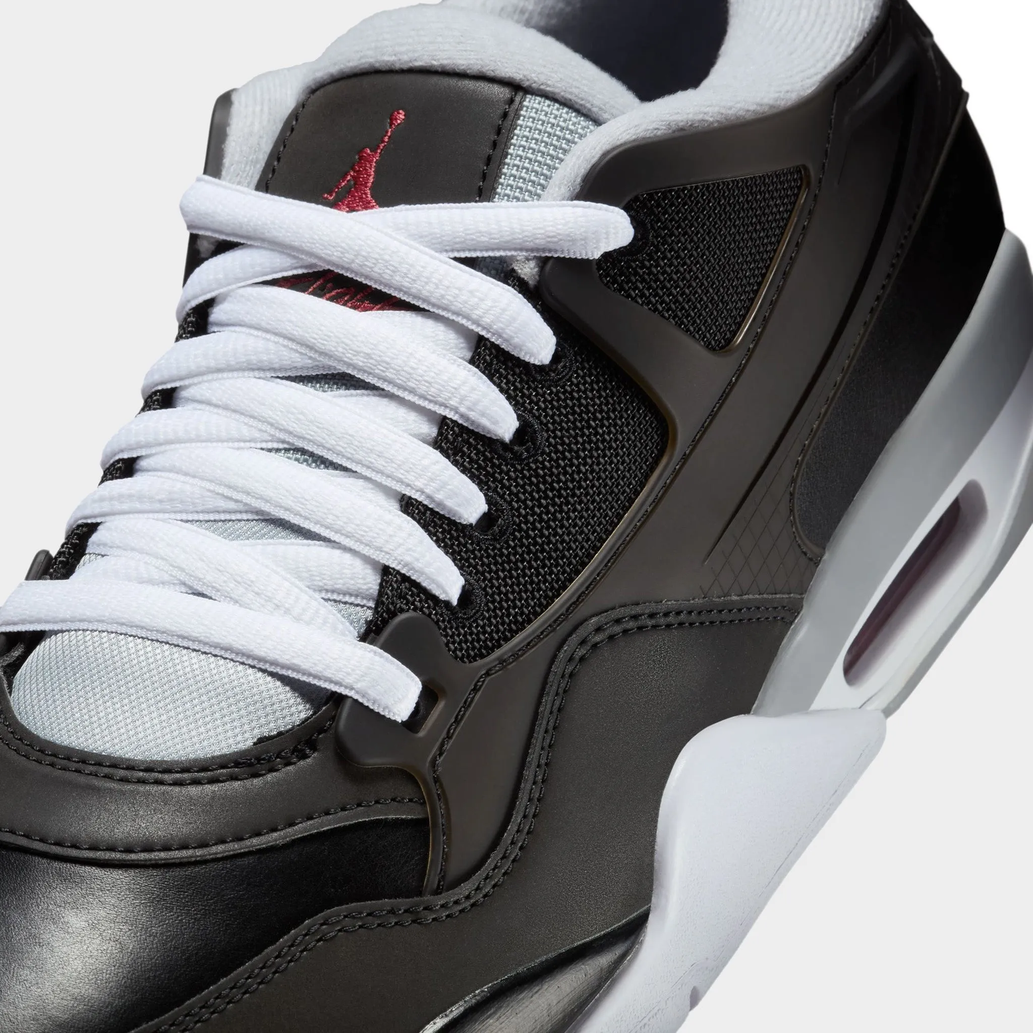 Mens Jordan Jordan 4 RM PRM Black / Fire Red - Wolf Grey