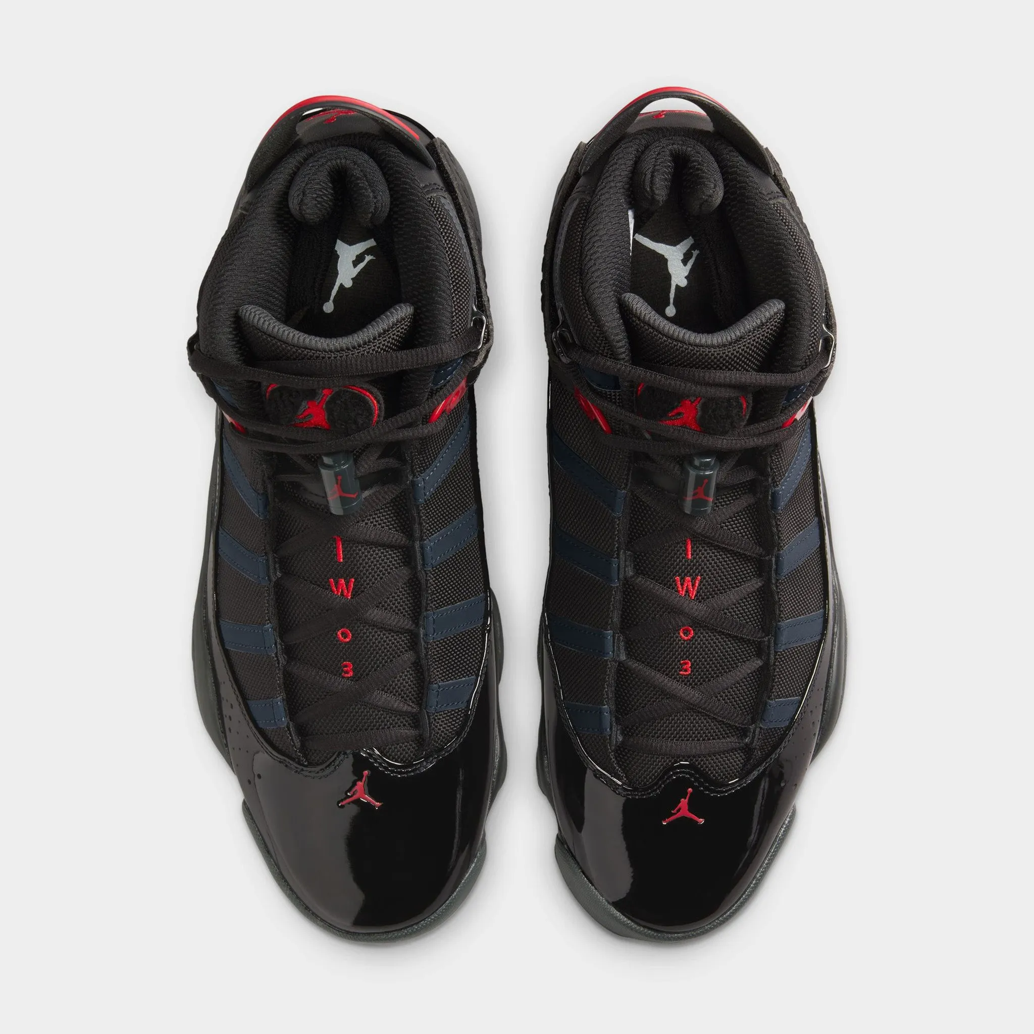 Mens Jordan Jordan 6 Rings Black / Fire Red - Anthracite