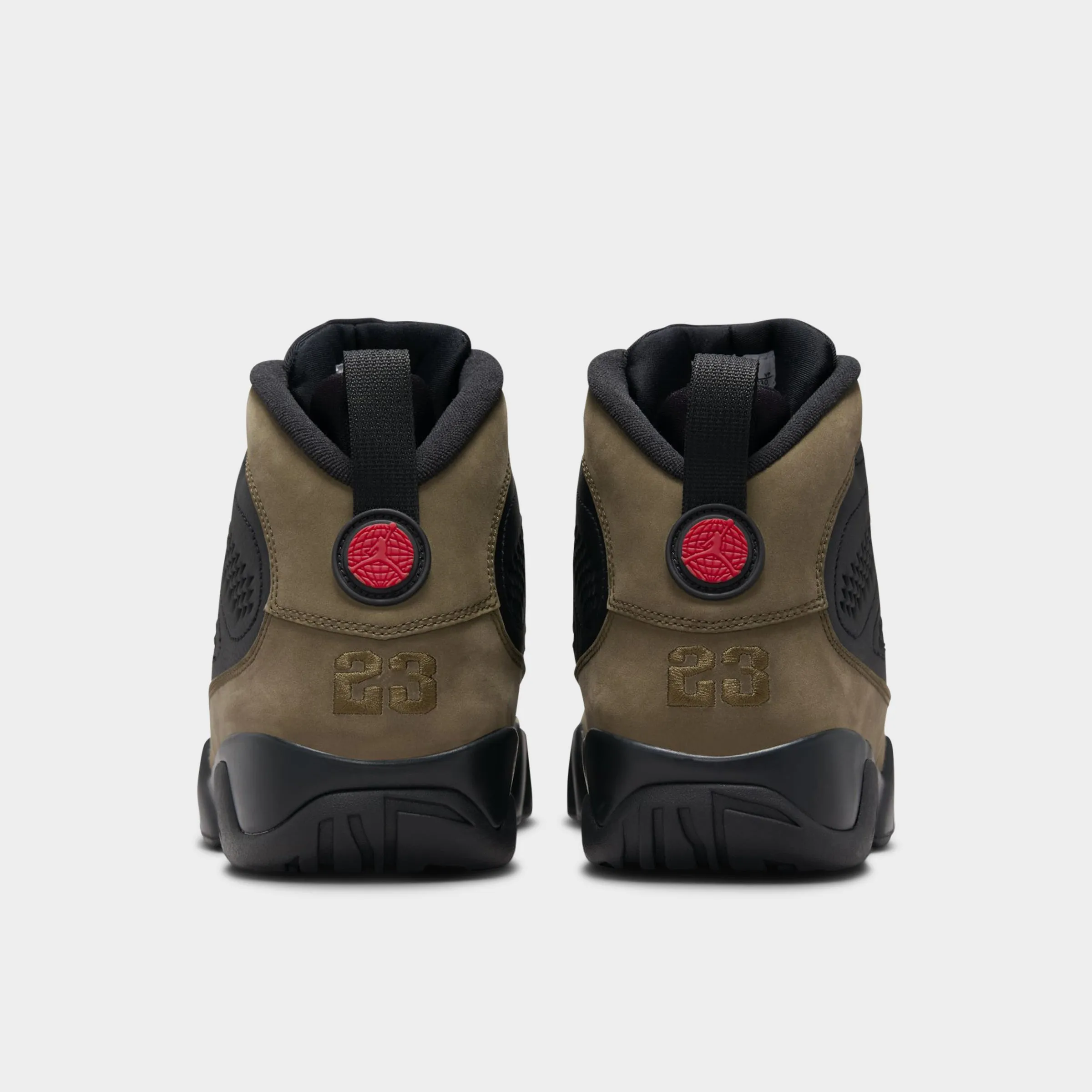 Mens Jordan Jordan 9 Retro Black / True Red - Light Olive