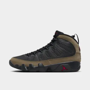 Mens Jordan Jordan 9 Retro Black / True Red - Light Olive