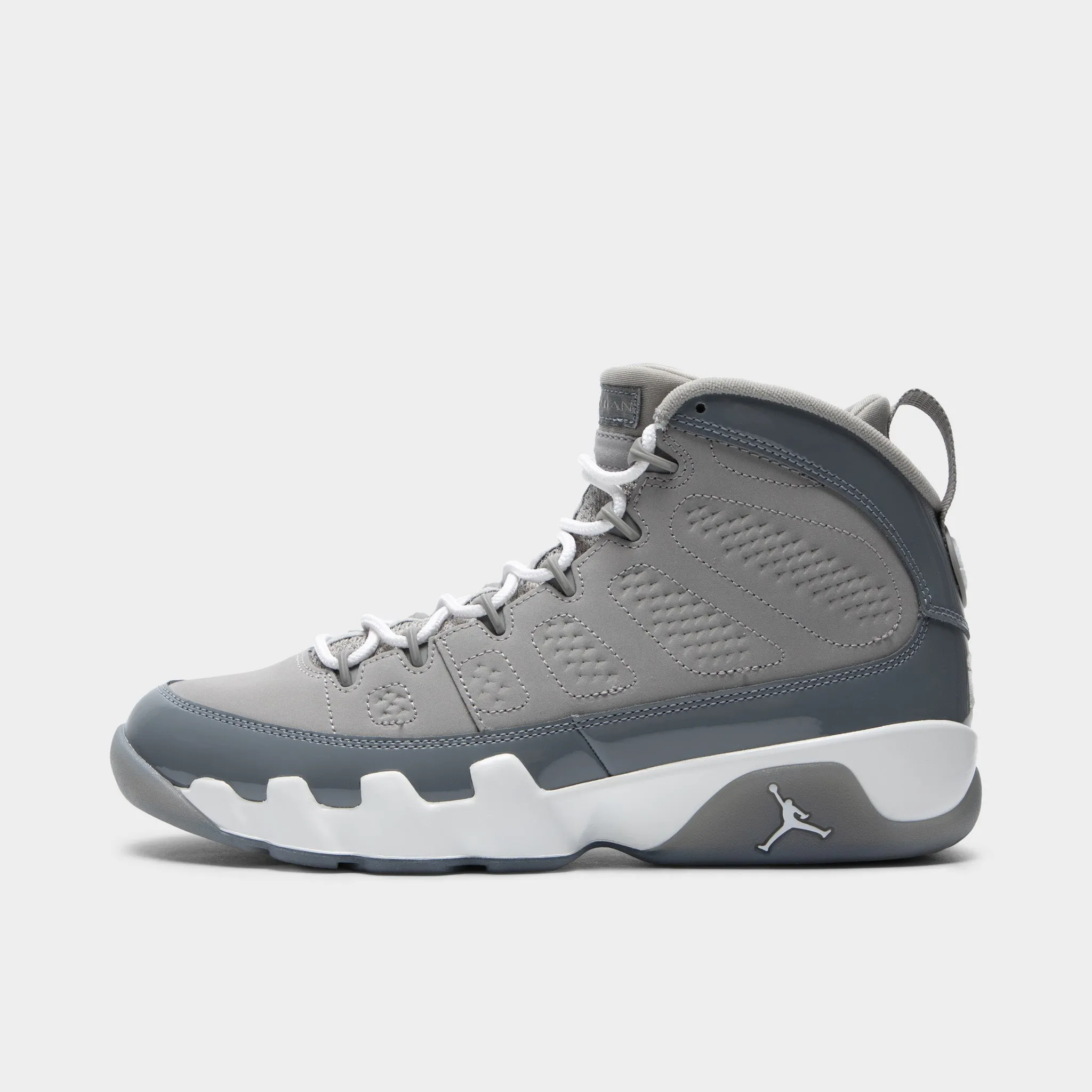 Mens Jordan Jordan 9 Retro Medium Grey / Cool Grey - White