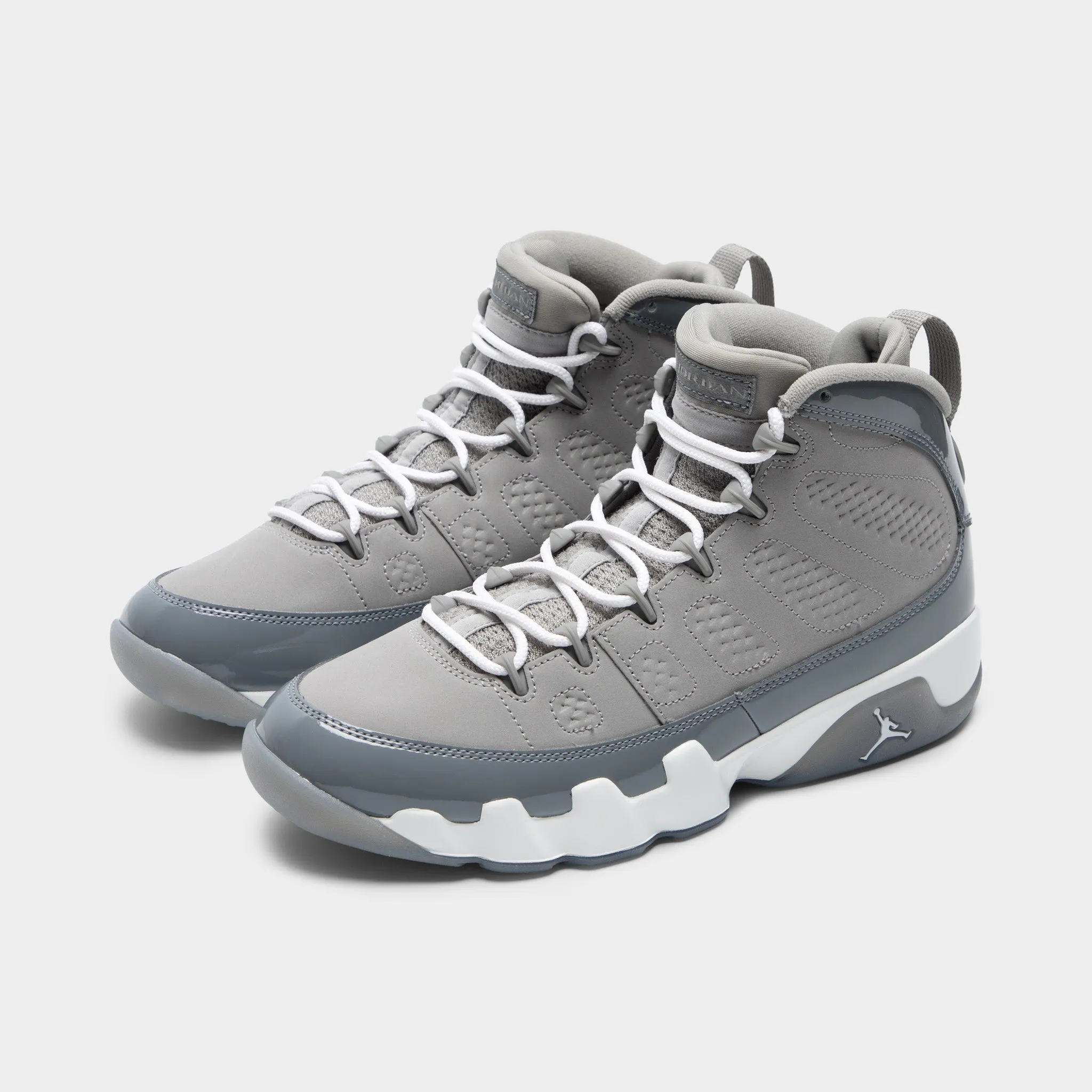 Mens Jordan Jordan 9 Retro Medium Grey / Cool Grey - White