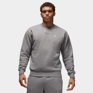 Mens Jordan Jordan Brooklyn Fleece Crewneck Carbon Heather / White