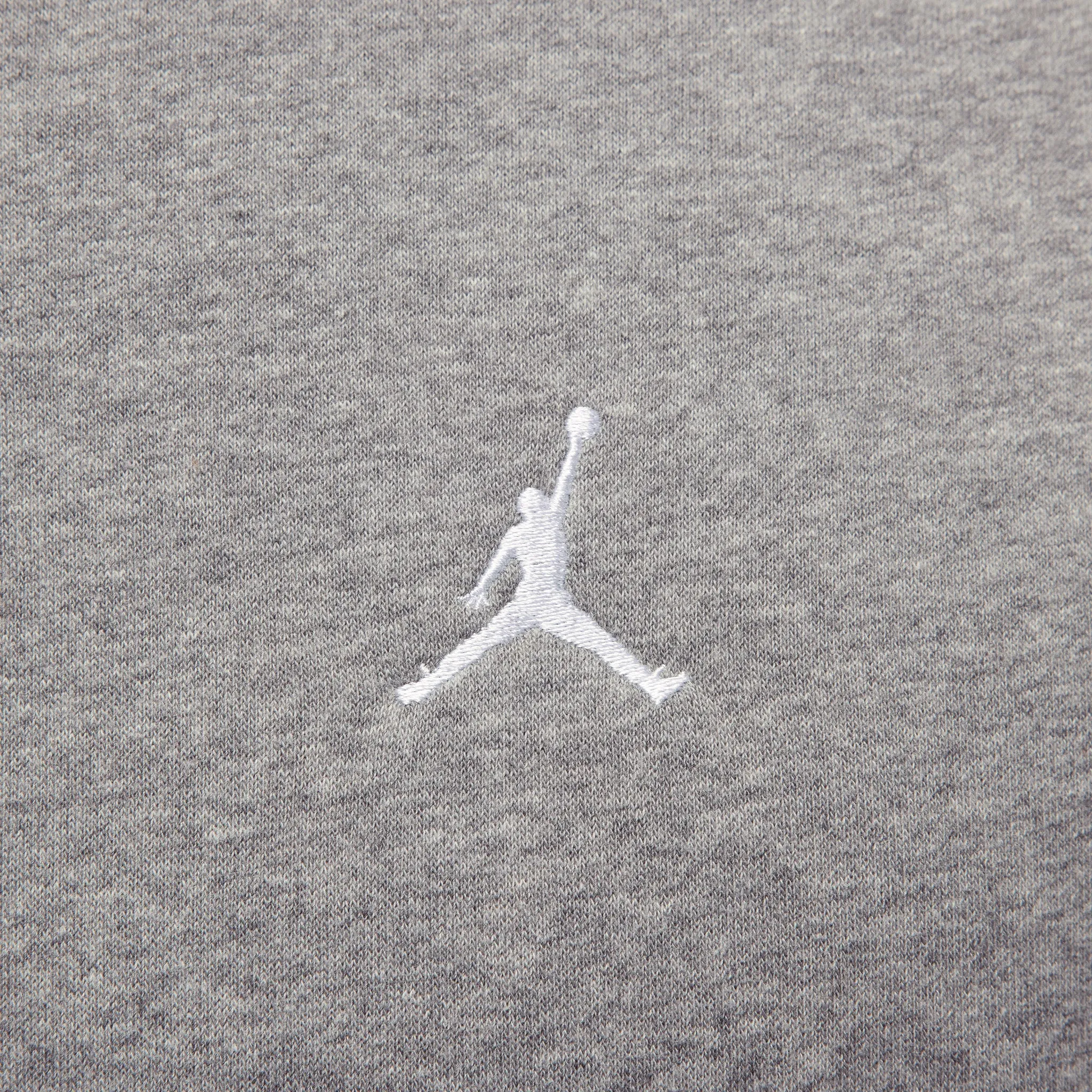 Mens Jordan Jordan Brooklyn Fleece Crewneck Carbon Heather / White