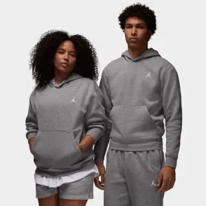 Mens Jordan Jordan Brooklyn Fleece Pullover Hoodie Carbon Heather / White
