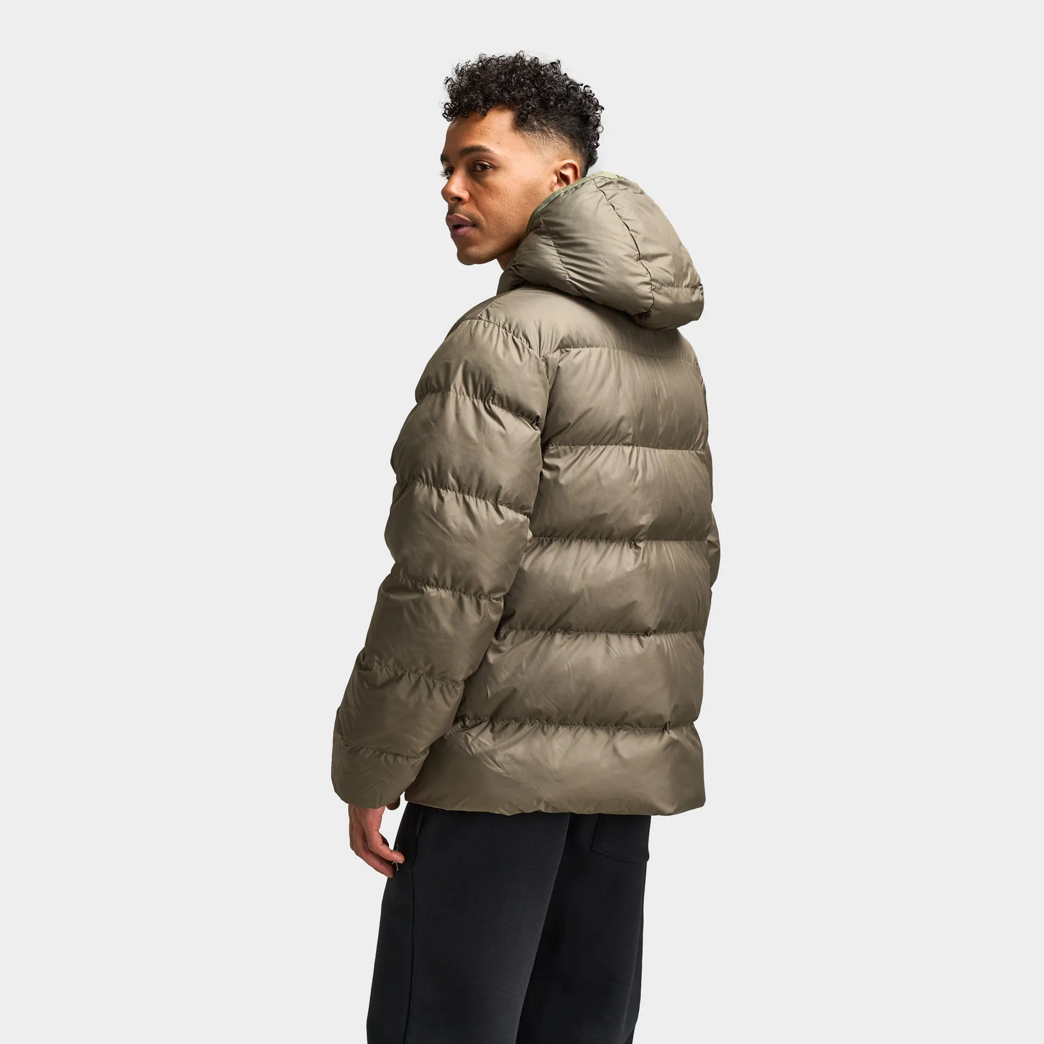 Mens Jordan Jordan Brooklyn Puffer Jacket Medium Olive / Black
