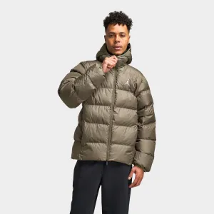 Mens Jordan Jordan Brooklyn Puffer Jacket Medium Olive / Black