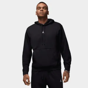 Mens Jordan Jordan Dri-FIT Sport Crossover Fleece Pullover Hoodie Black / White