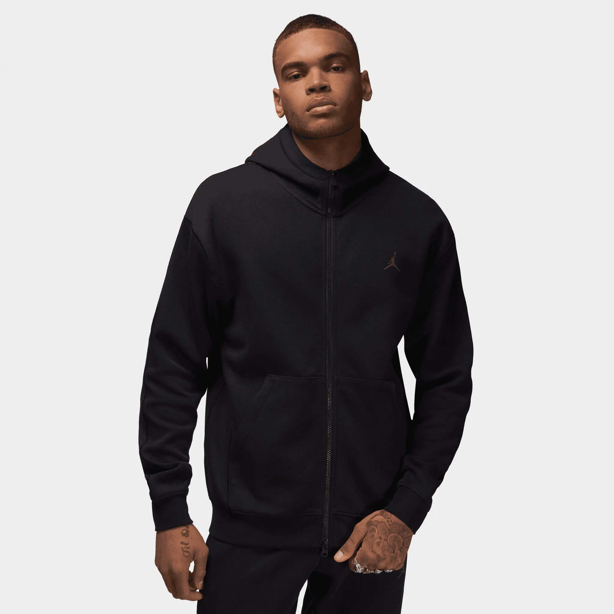 Mens Jordan Jordan Dri-FIT Sport Hoop Full-Zip Hoodie Black / White