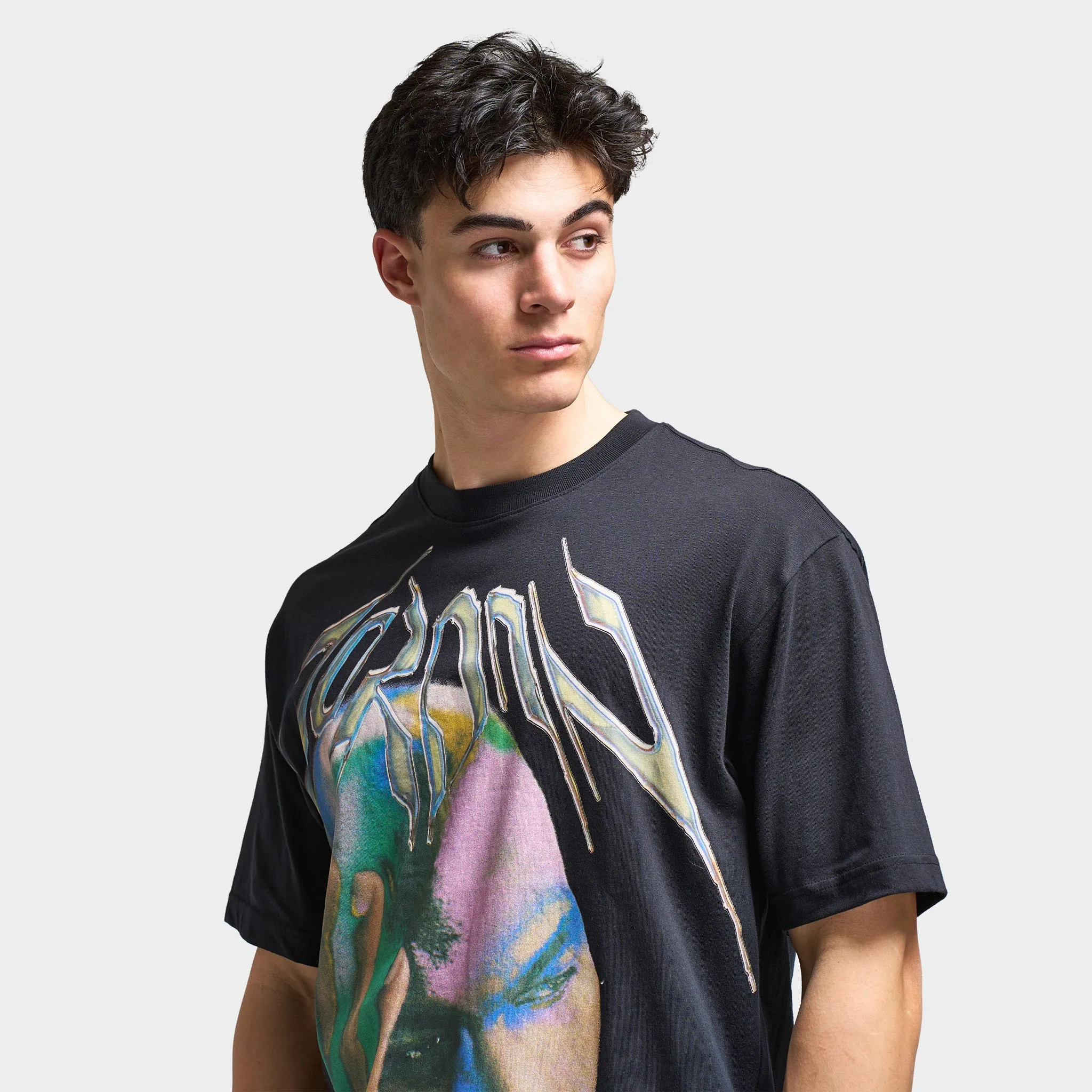 Mens Jordan Jordan Dri-FIT Think Graphic T-Shirt Black / White