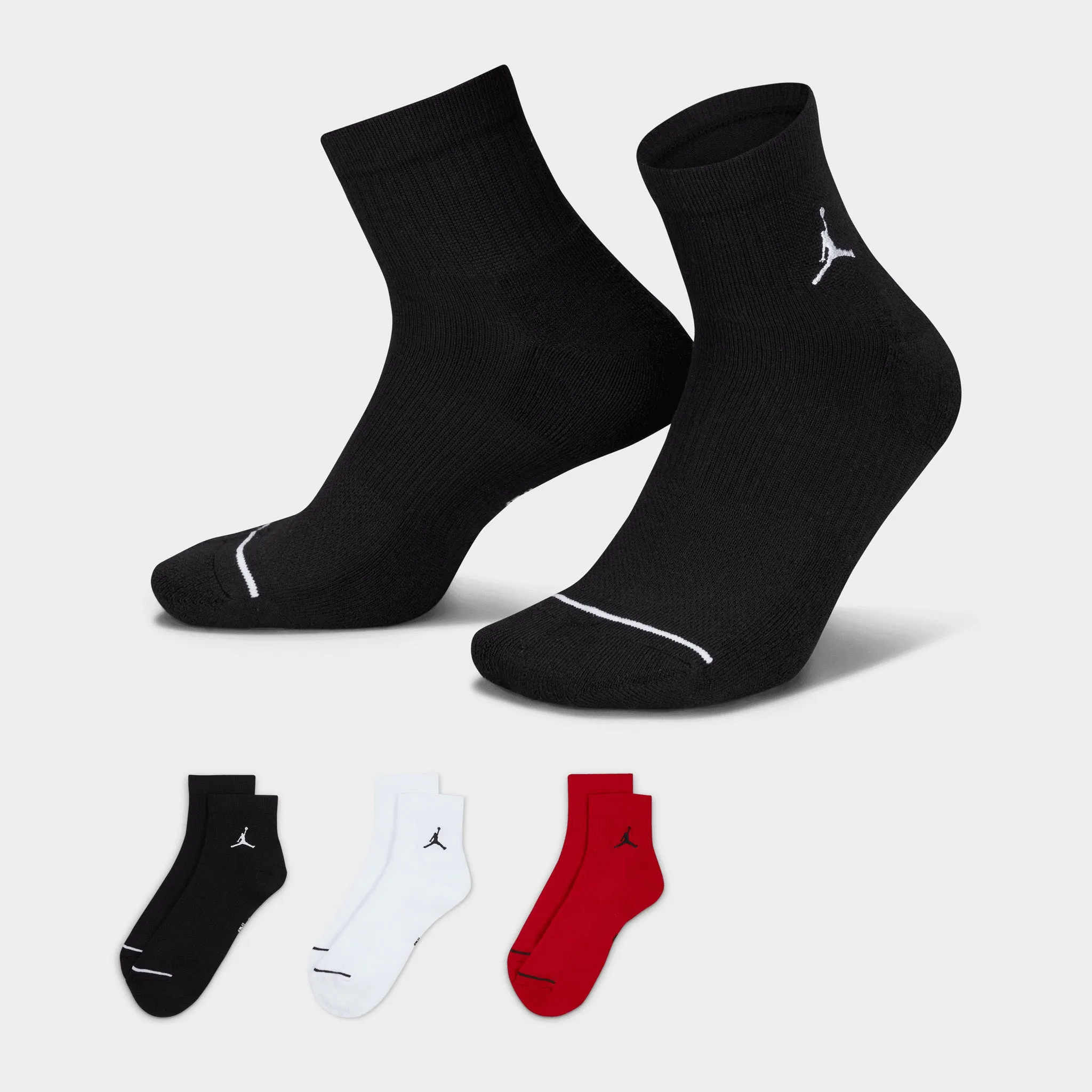Mens Jordan Jordan Everyday Ankle Socks (3 Pack) / Multi-Color