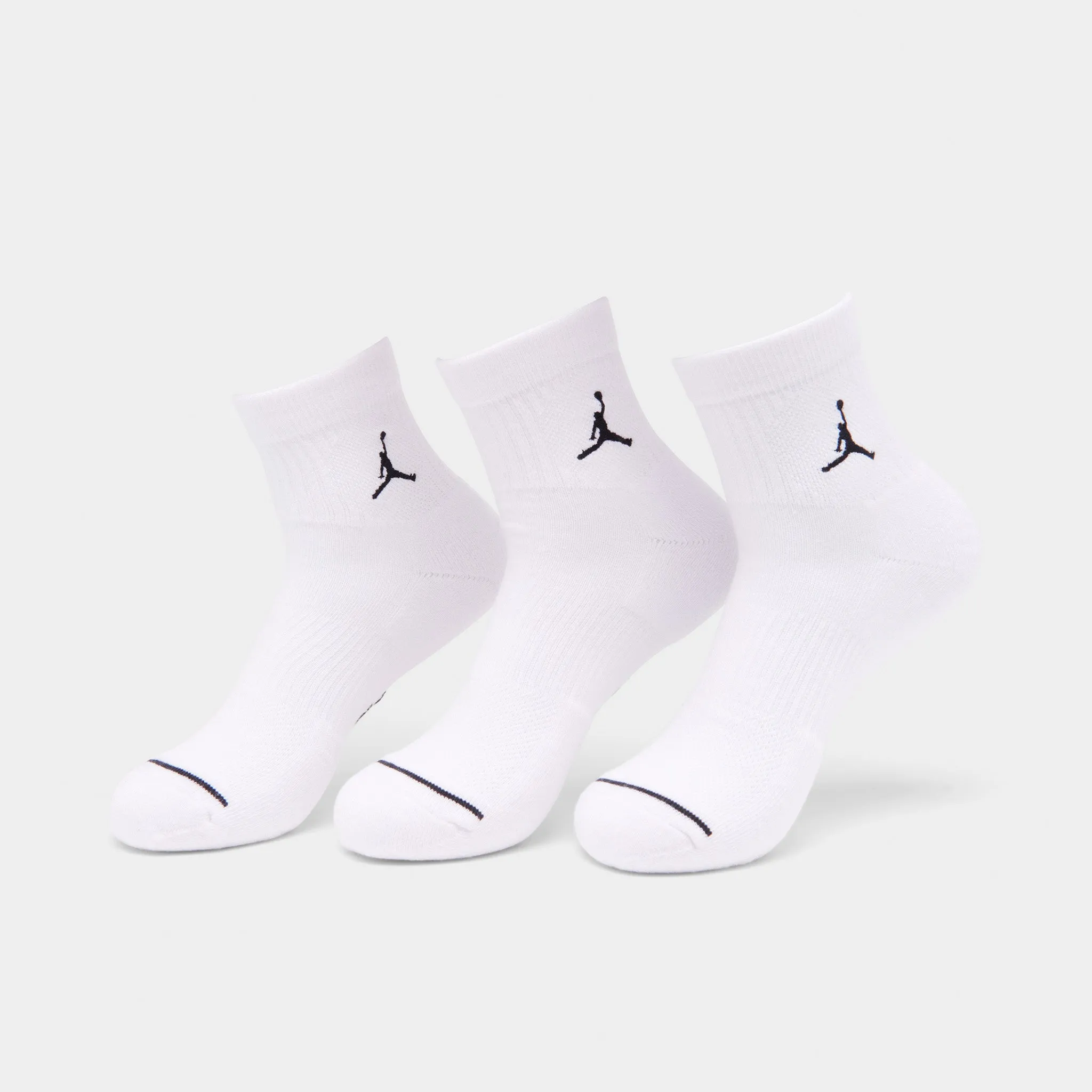Mens Jordan Jordan Everyday Ankle Socks (3 Pack) White / Black