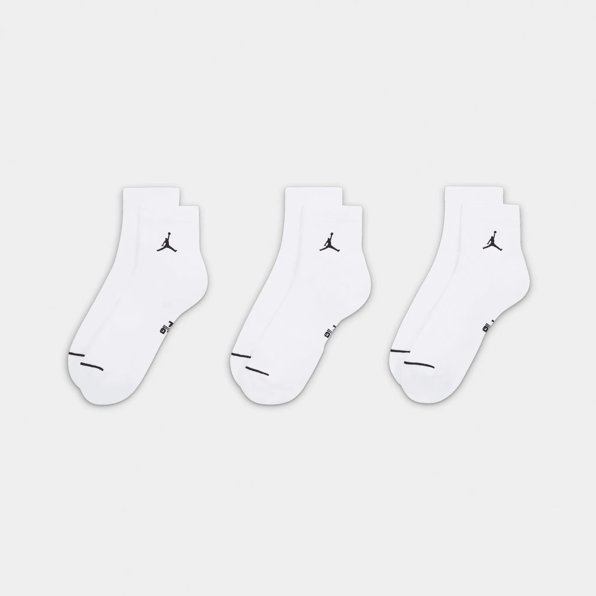 Mens Jordan Jordan Everyday Ankle Socks (3 Pack) White / Black