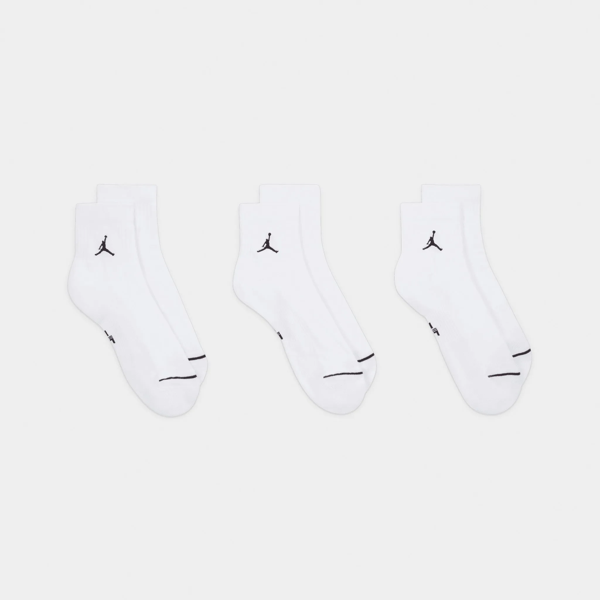 Mens Jordan Jordan Everyday Ankle Socks (3 Pack) White / Black