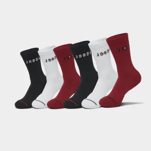 Mens Jordan Jordan Everyday Crew Socks (6 Pack) / Multi-Color