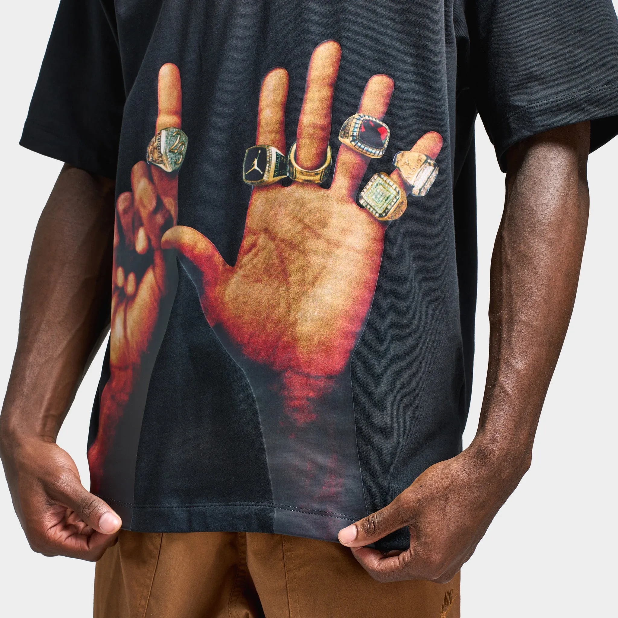 Mens Jordan Jordan Flight MVP Rings Graphic T-Shirt Black / Sail