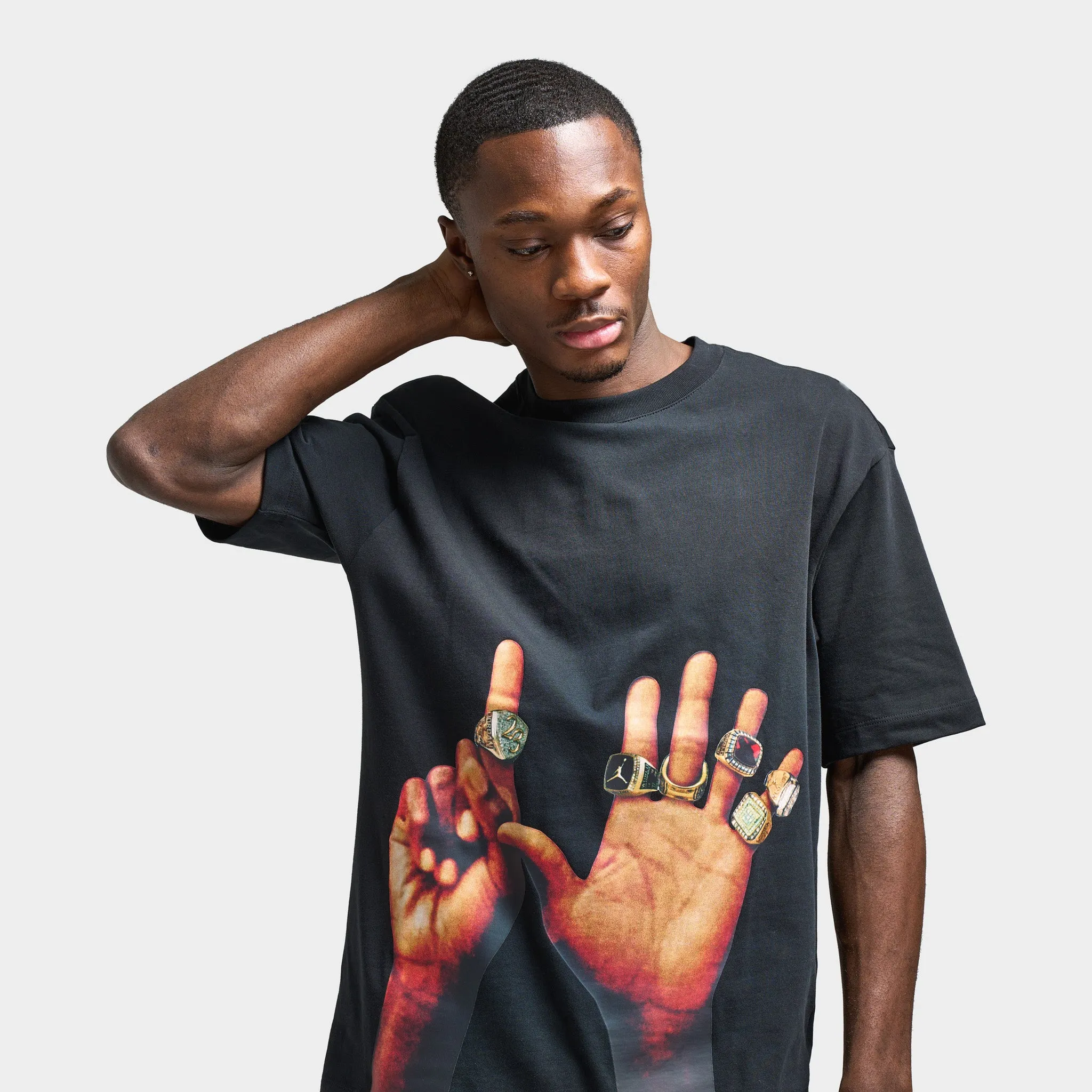 Mens Jordan Jordan Flight MVP Rings Graphic T-Shirt Black / Sail