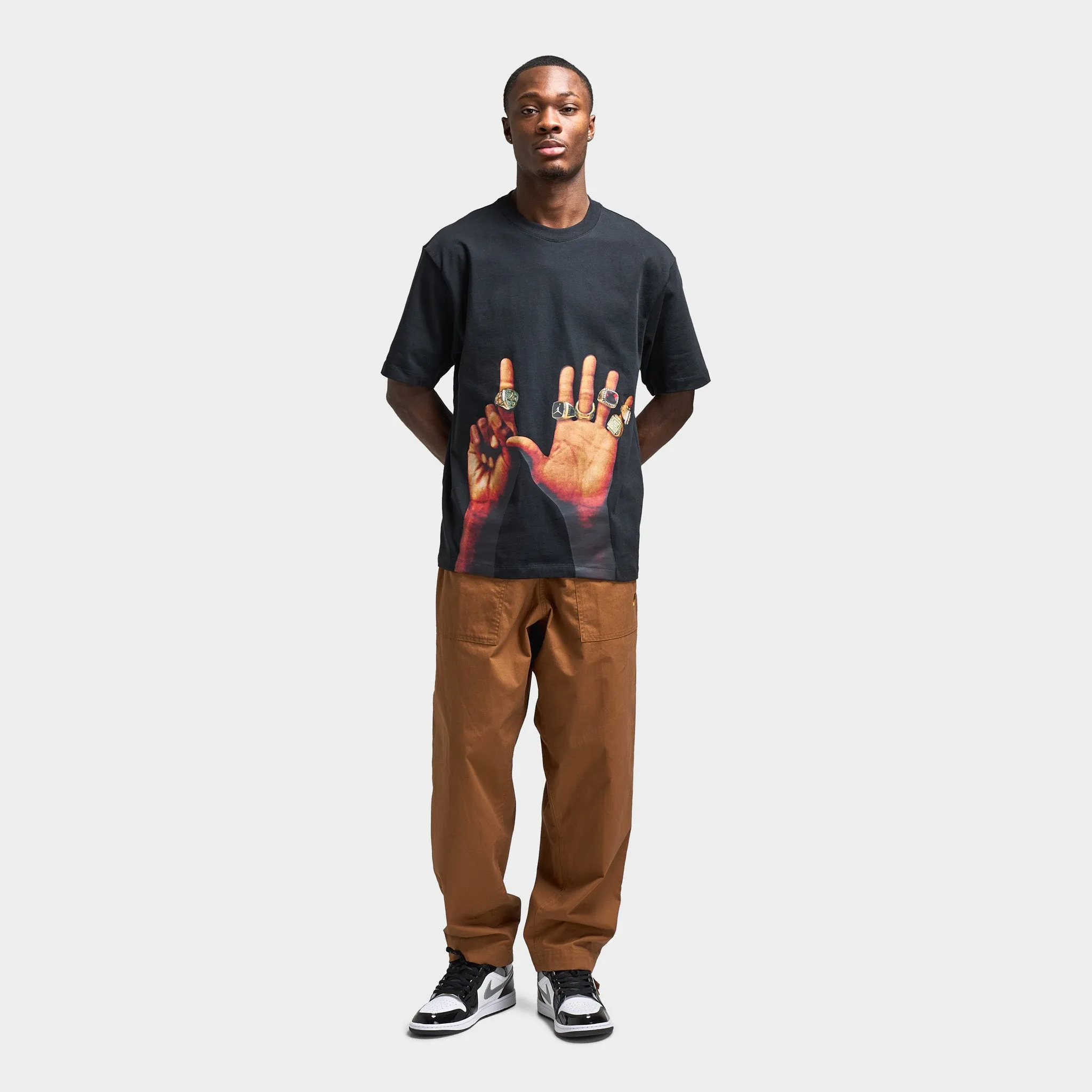 Mens Jordan Jordan Flight MVP Rings Graphic T-Shirt Black / Sail