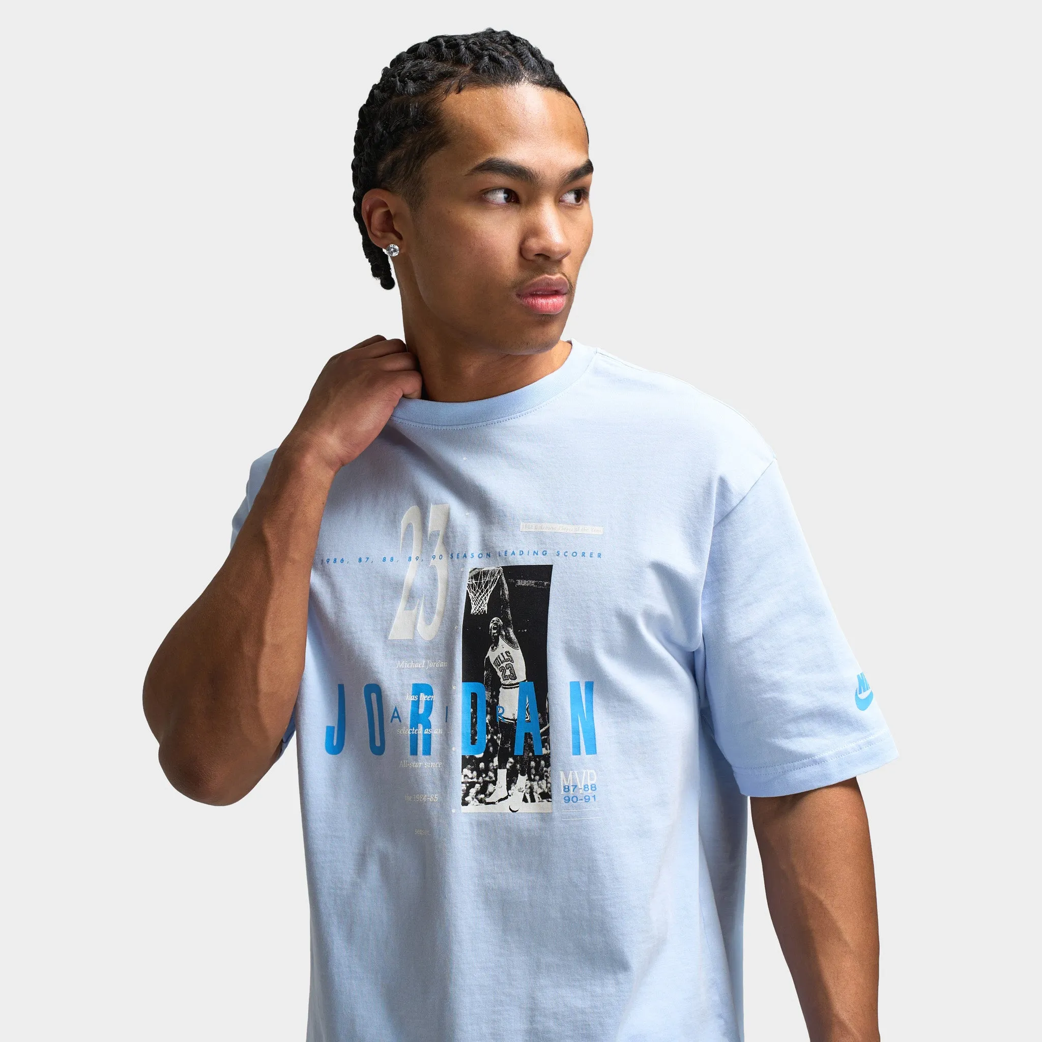Mens Jordan Jordan Reissue Graphic T-Shirt Hydrogen Blue / White