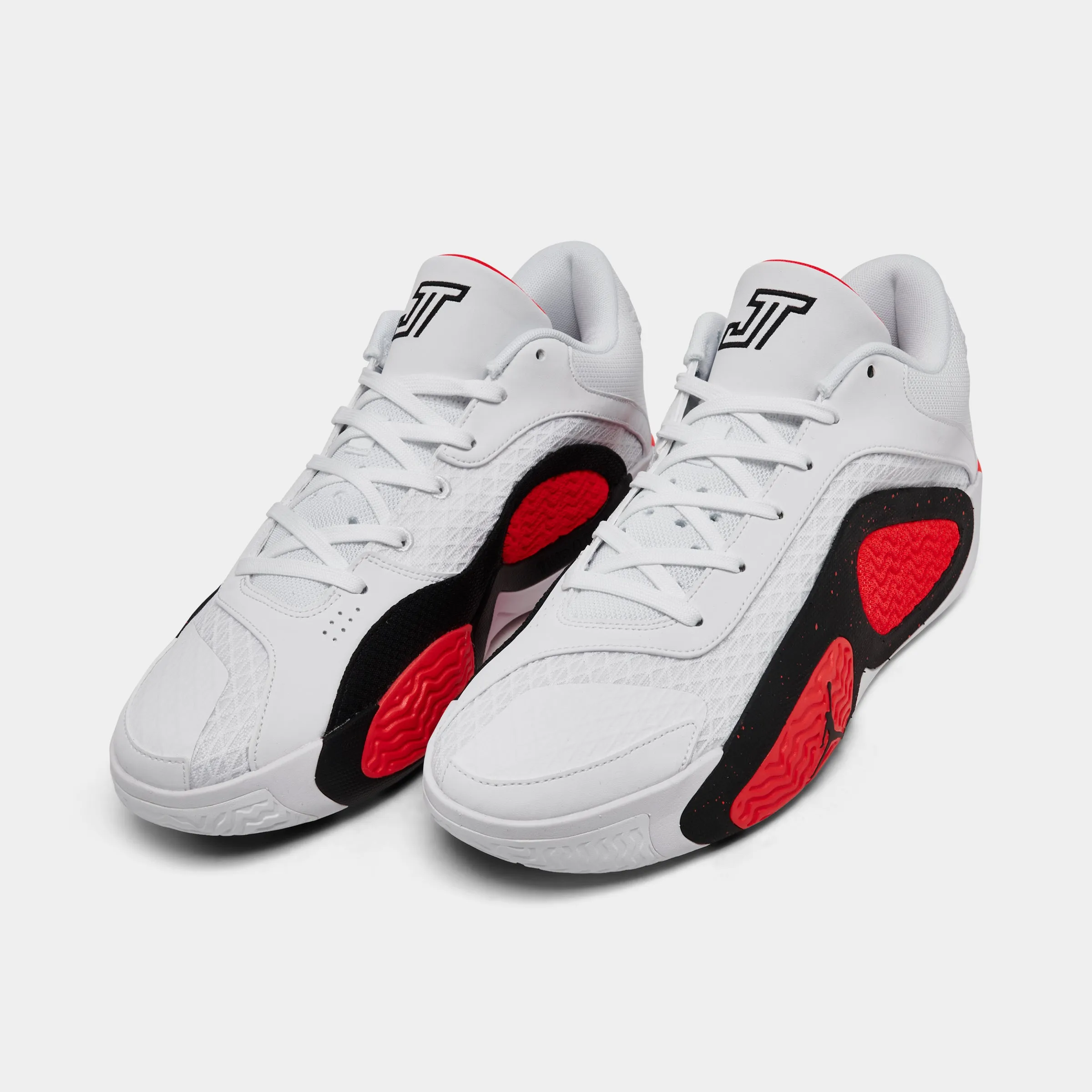Mens Jordan Jordan Tatum 2 White / Black - Bright Crimson
