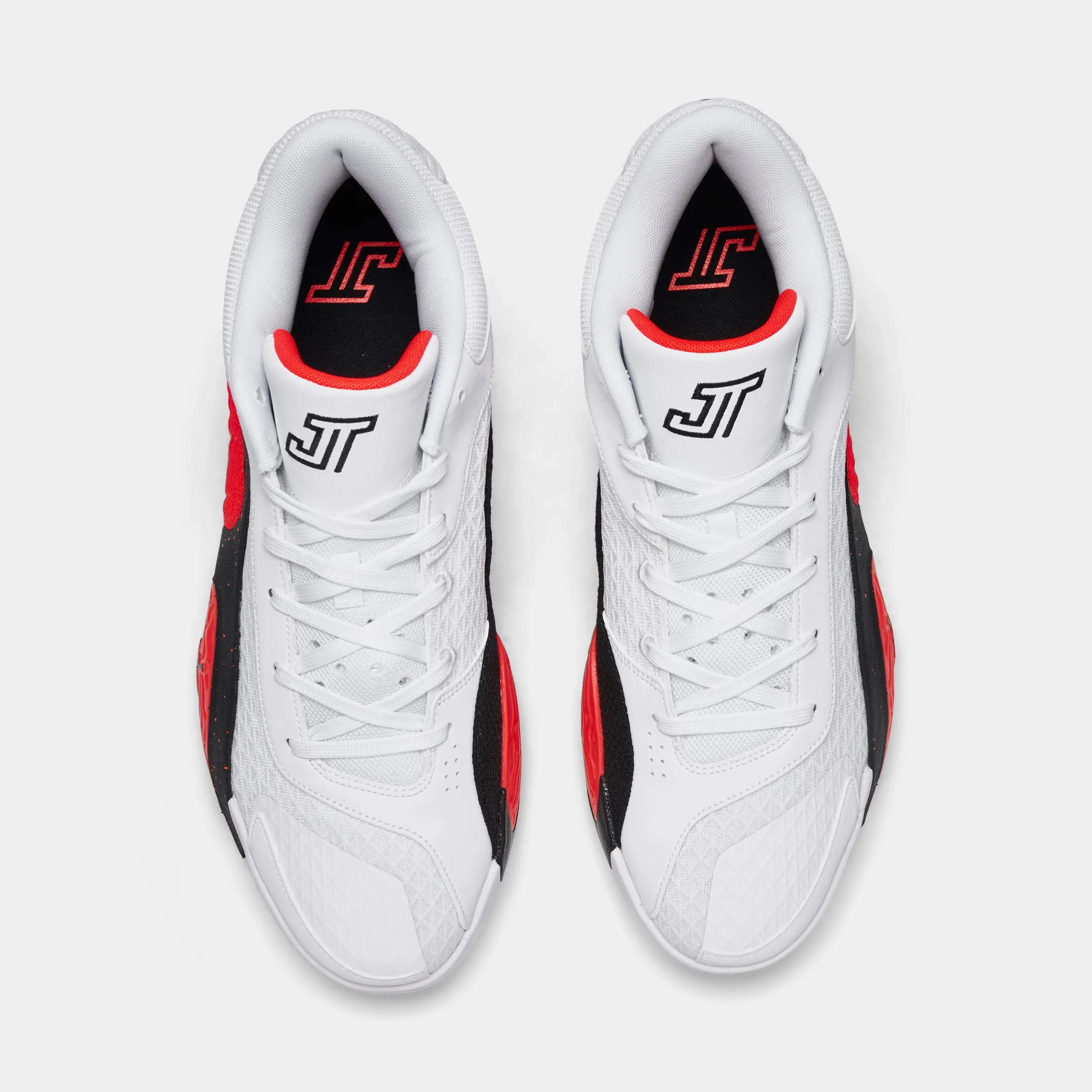 Mens Jordan Jordan Tatum 2 White / Black - Bright Crimson