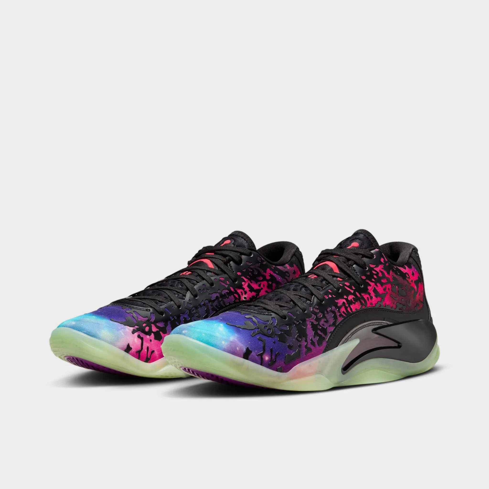 Mens Jordan Jordan Zion 3 Black / Solar Red - Vivid Purple