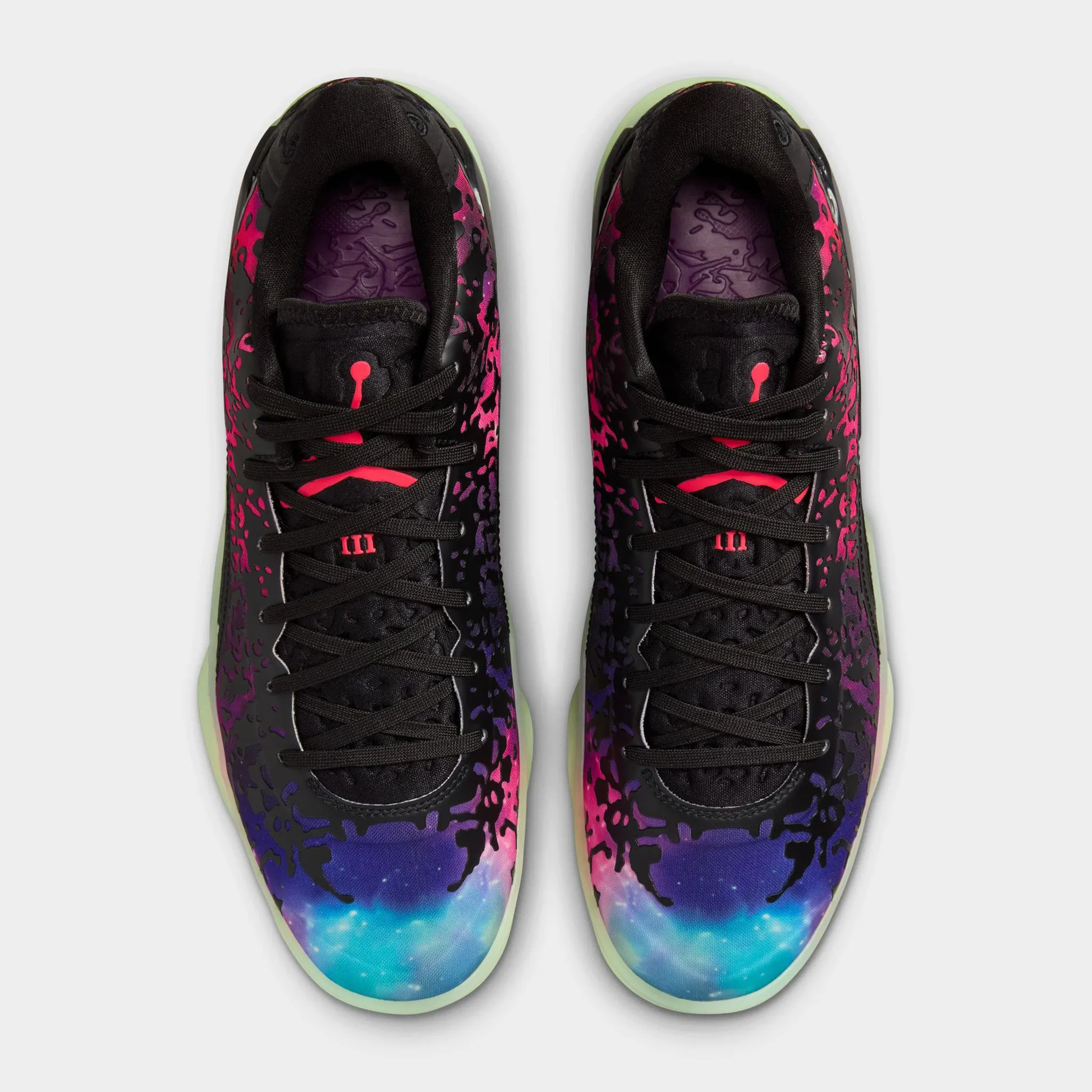 Mens Jordan Jordan Zion 3 Black / Solar Red - Vivid Purple