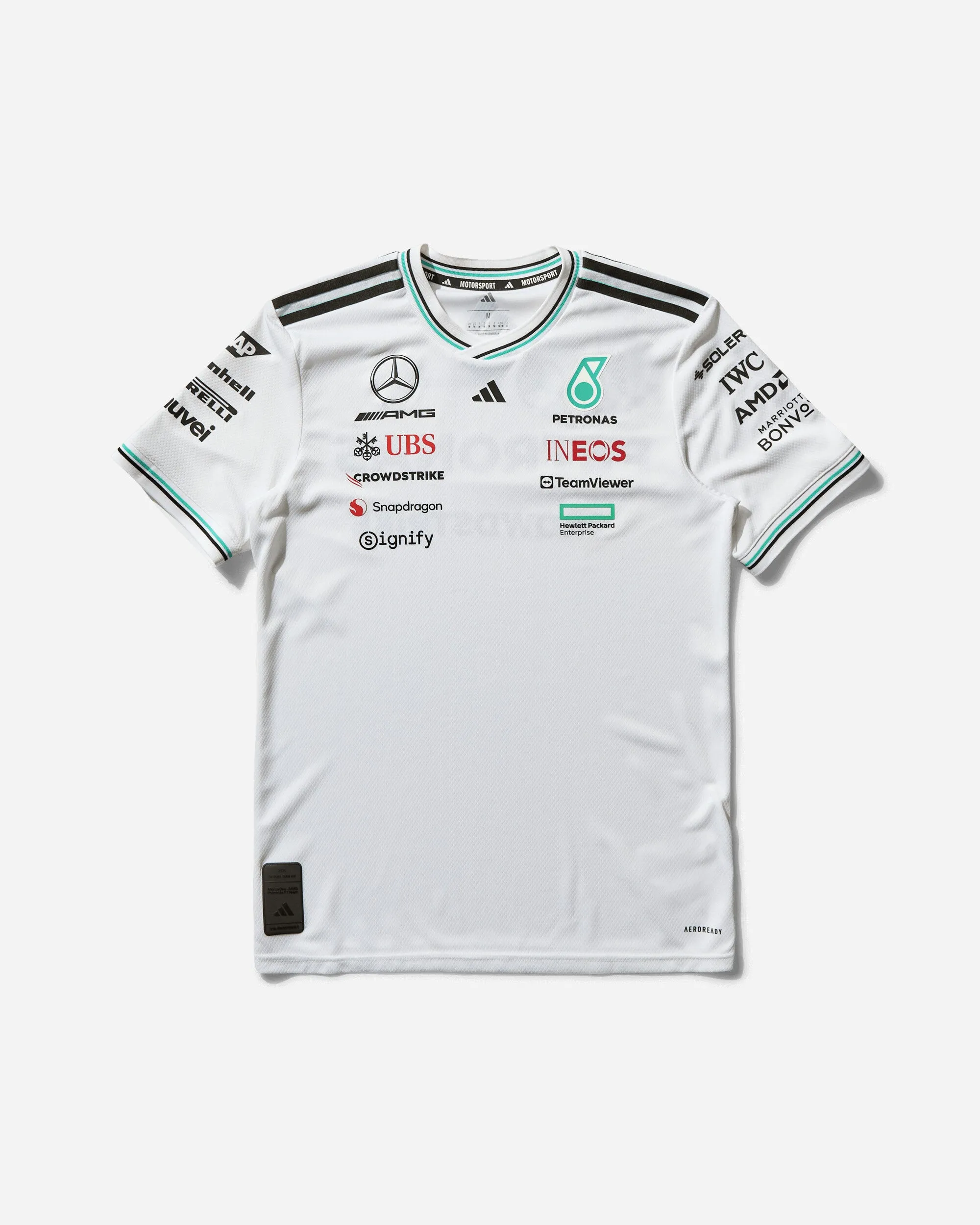 Men's Mercedes-AMG Petronas Formula One Team Driver Authentic Jersey White