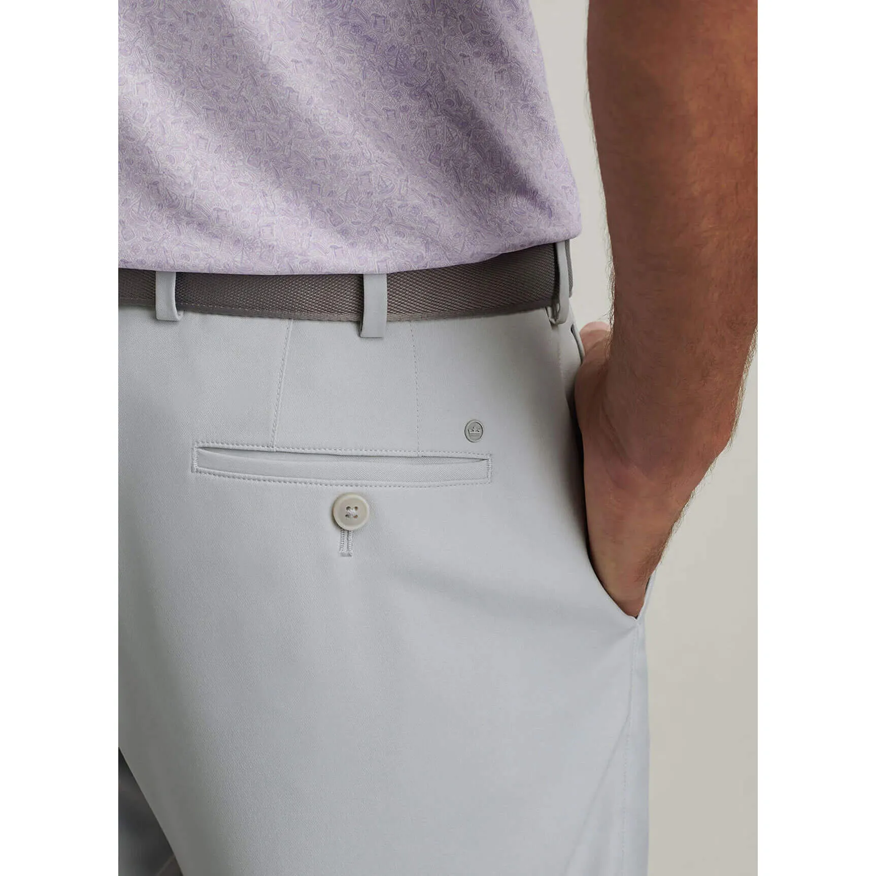 Mens Peter Millar Peter Millar 9-Inch Salem High Drape Performance Shorts - British Grey*