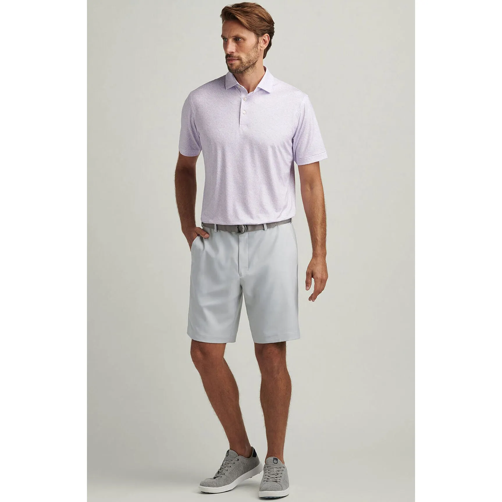 Mens Peter Millar Peter Millar 9-Inch Salem High Drape Performance Shorts - British Grey*
