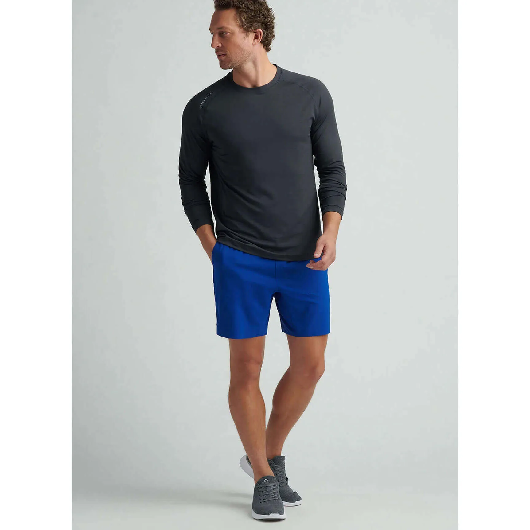 Mens Peter Millar Peter Millar Aurora Performance Long Sleeve T-Shirt - Black*