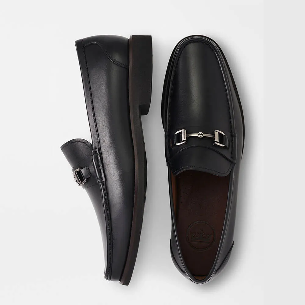 Mens Peter Millar Peter Millar Crown Leather Bit Loafer - Black*