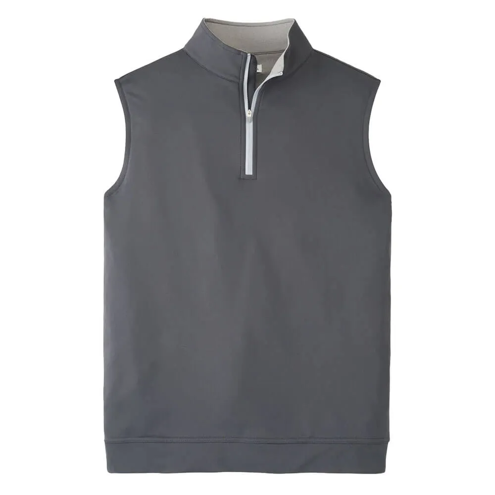 Mens Peter Millar Peter Millar Galway Performance Quarter-Zip Vest - Iron*
