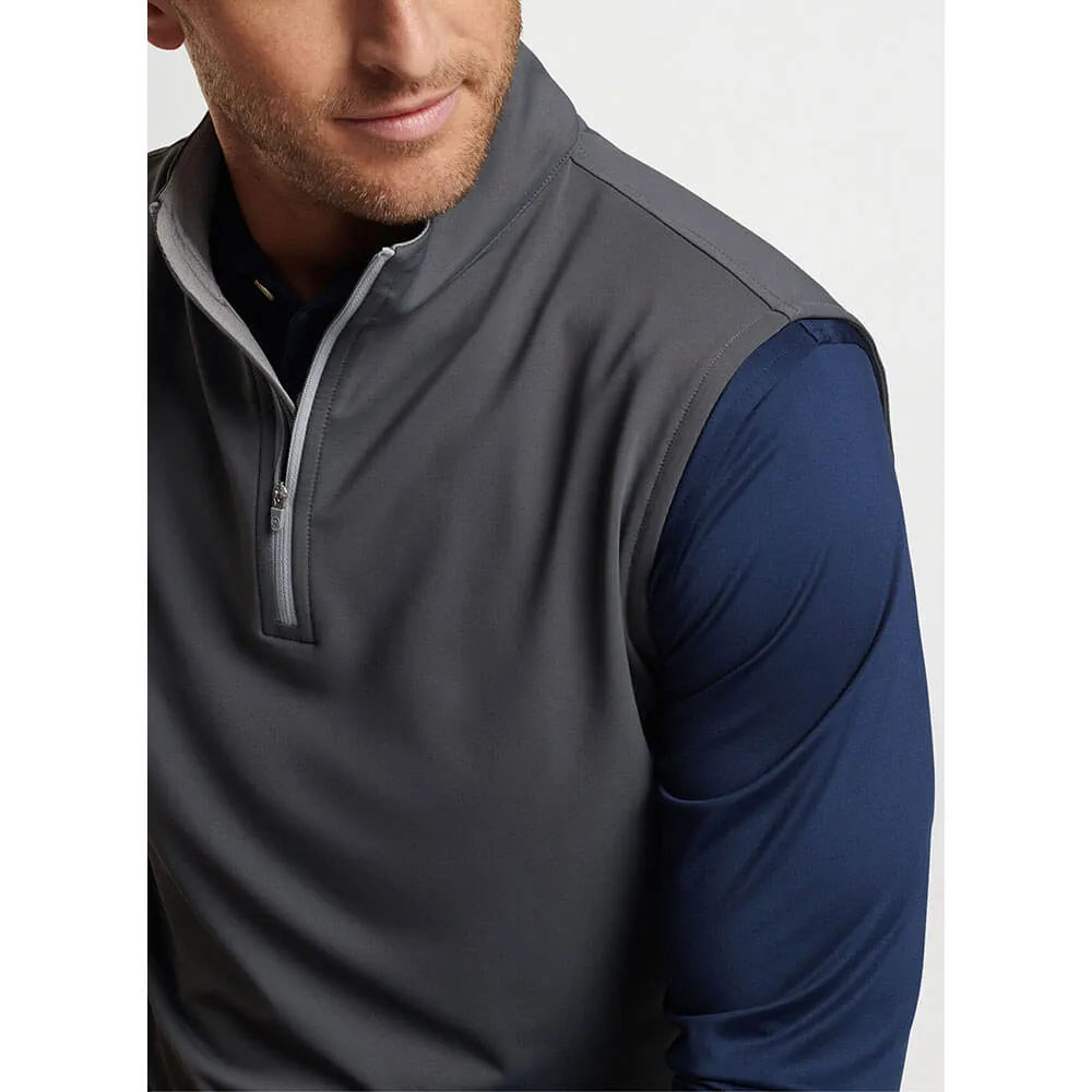 Mens Peter Millar Peter Millar Galway Performance Quarter-Zip Vest - Iron*